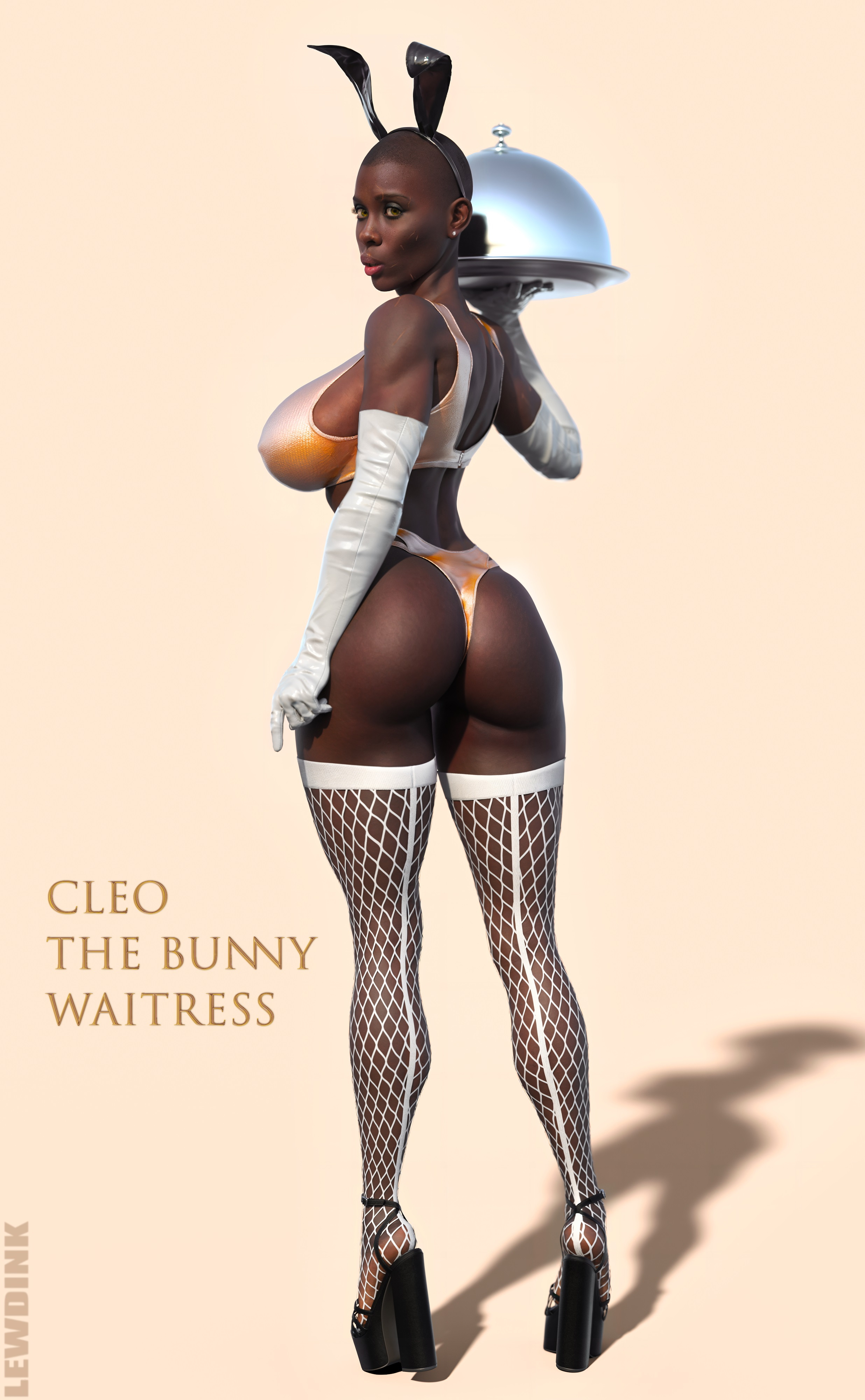 Cleo - The Bunny Waitress  Ebony Bimbo Scar Warrior Submissive Bunny Bunny Suit Bunny Ears Waitress Fishnet Fishnet Stockings Green Eyes High Heels Platform Heels Latex Latex Gloves Muscles Musclegirl Musclewoman Milf Tall Girl Mature Bikini Sexy Bikini Thong Gold Jewels Looking At Viewer Looking Back Surprised Cute Beauty Huge Ass Huge Boobs Muscular Girl Big Booty Booty Ass Pinup 1girl Sfw Sexy 3d Porn Hot Photorealistic Realistic Toned Female Fit Fitness Big Tits Big Dick Bubble Butt