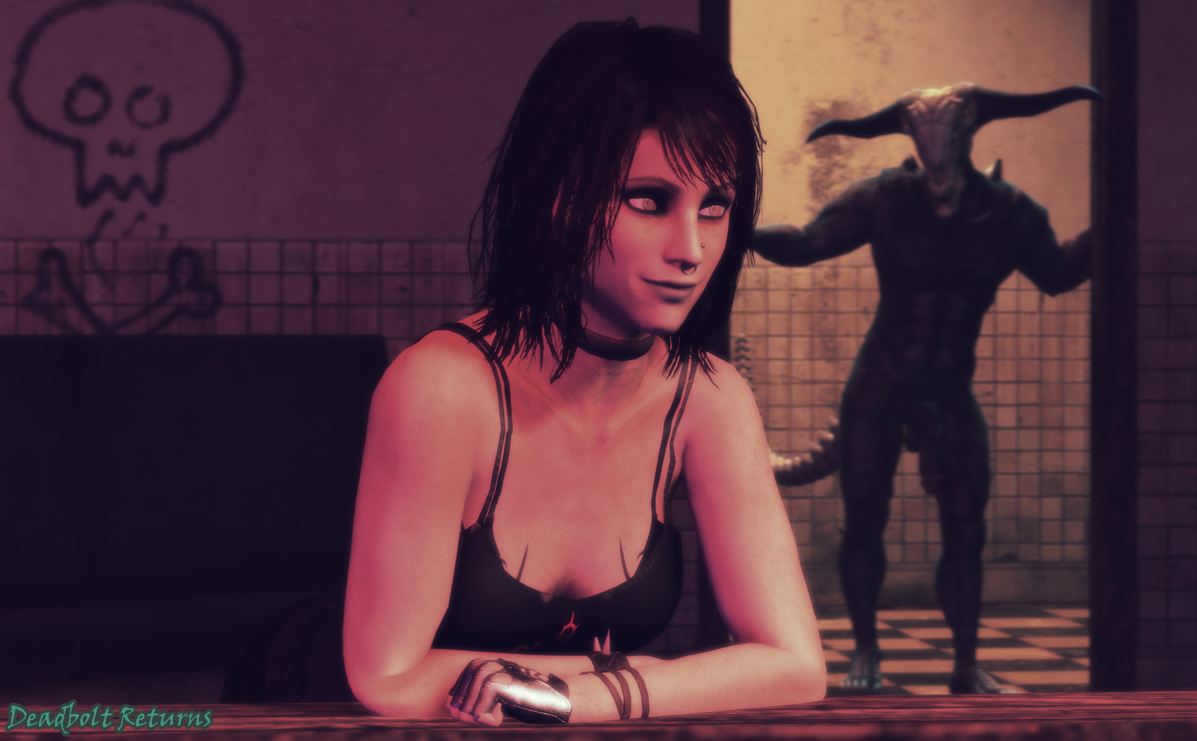 Heather Morrison Wipes Out a Caprademon Heather Morrison Sextape In Hell Nsfw 3dnsfw Sfm Source Filmmaker Big Tittied Goth Girlfriend Demon