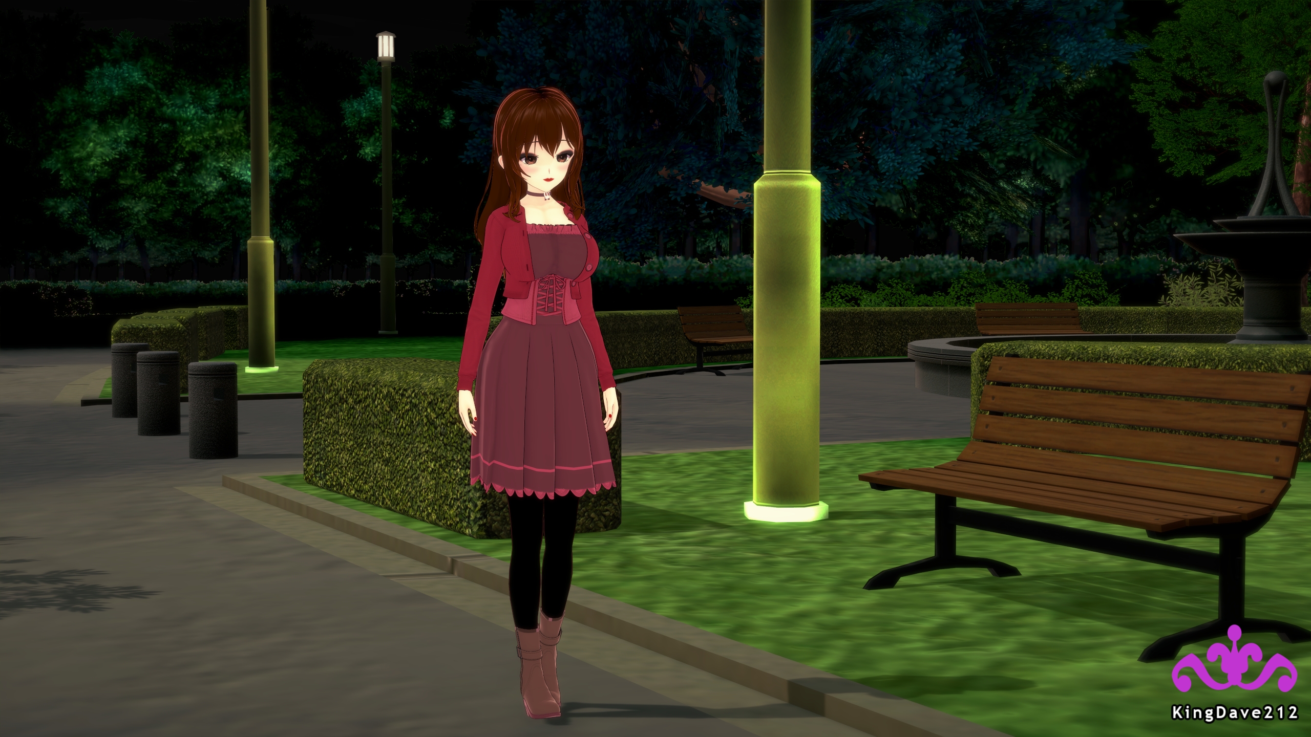 Kyouko in a park