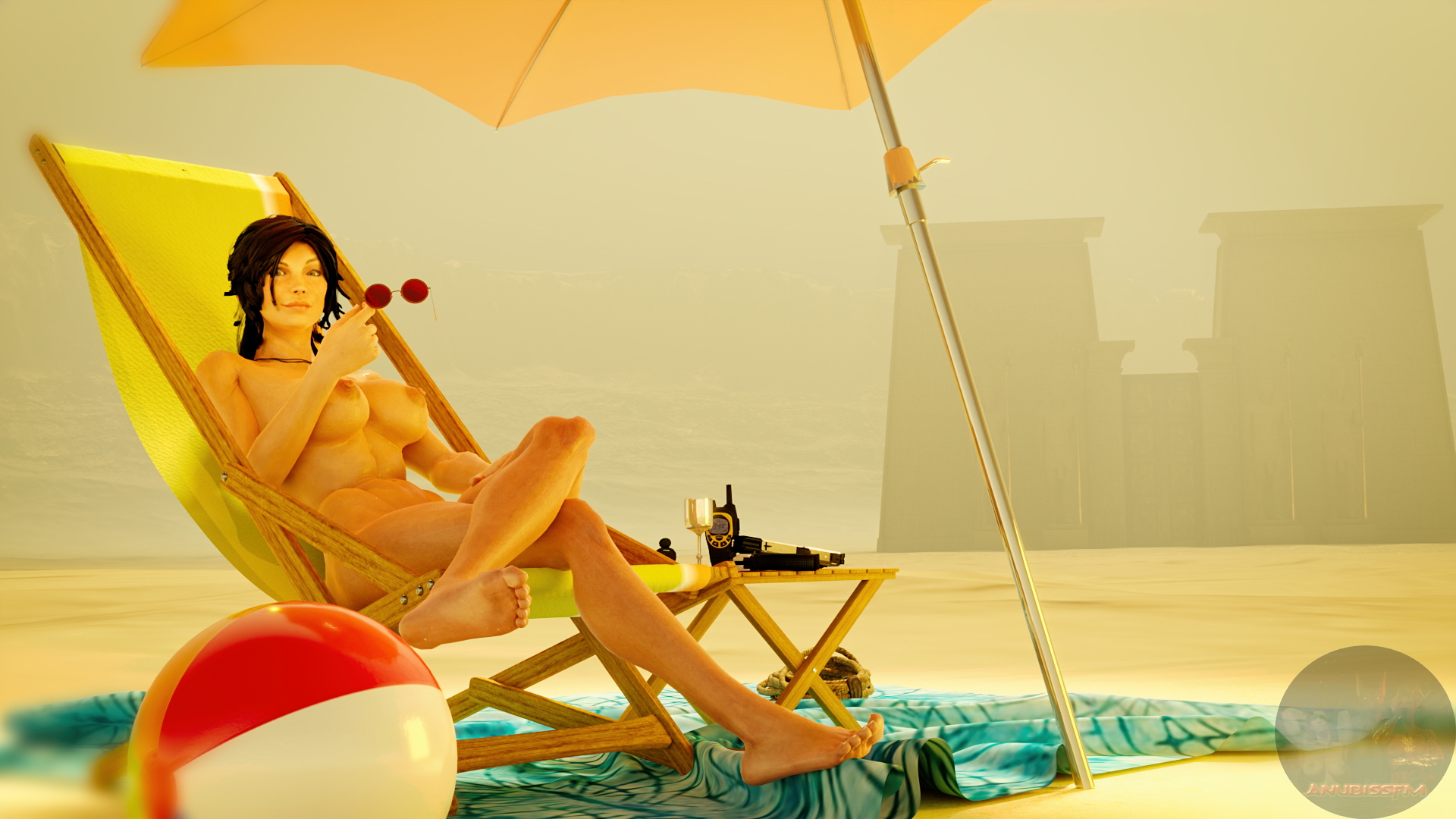 Taking a break from raiding Lara Croft Tomb Raider Big Tits