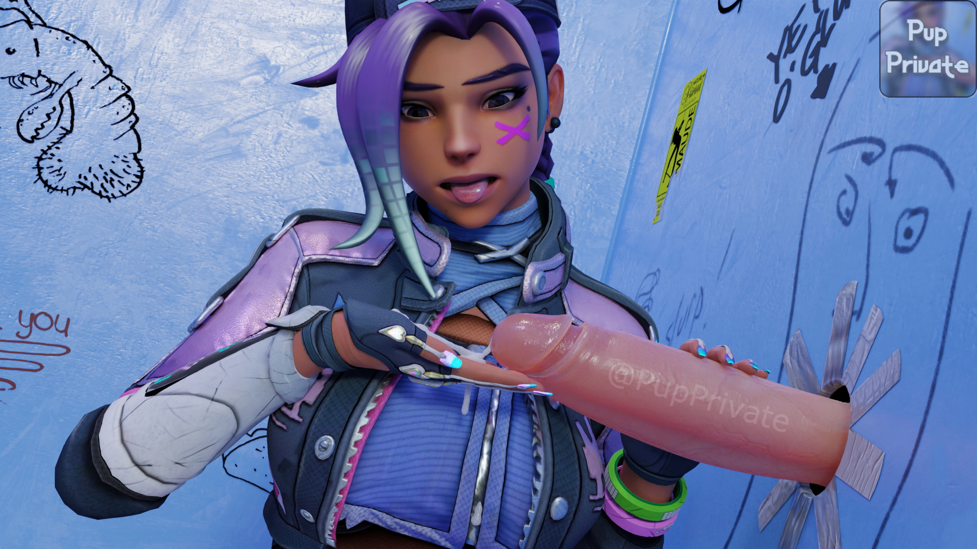 Sombra has fun at a Gloryhole