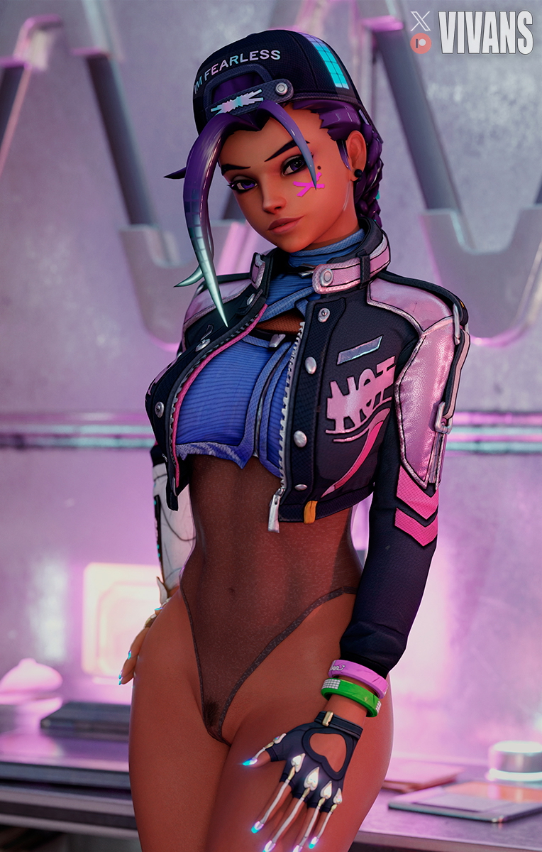 Lesserafim Sombra  but LEWDx2 Sombra Sombra (overwatch) Overwatch Pussy Hips Wide Hips
