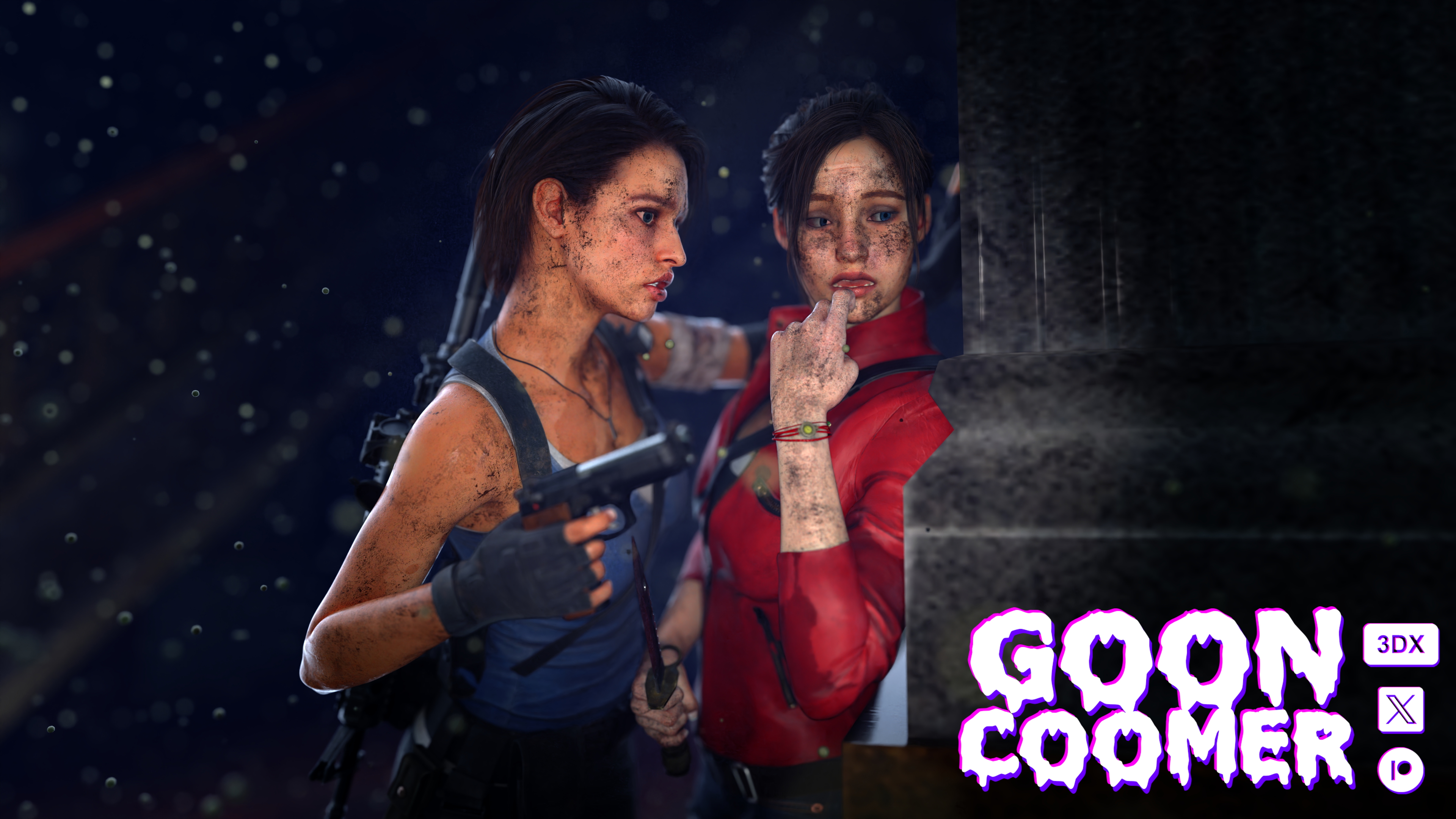 Light and Color Study Claire Redfield Jill Valentine Resident Evil 