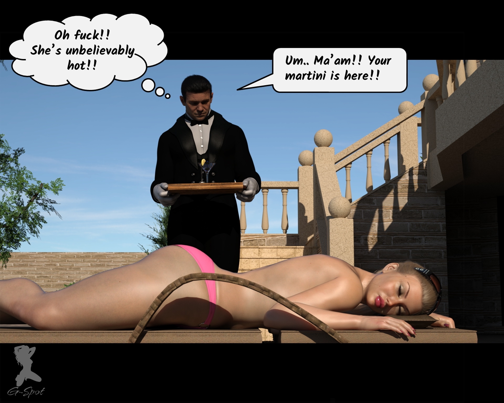 The Butler: Ft. Lucy Builder Lucy Comic Blonde Sexy Sexy Blonde Big Tits Cumshot 12