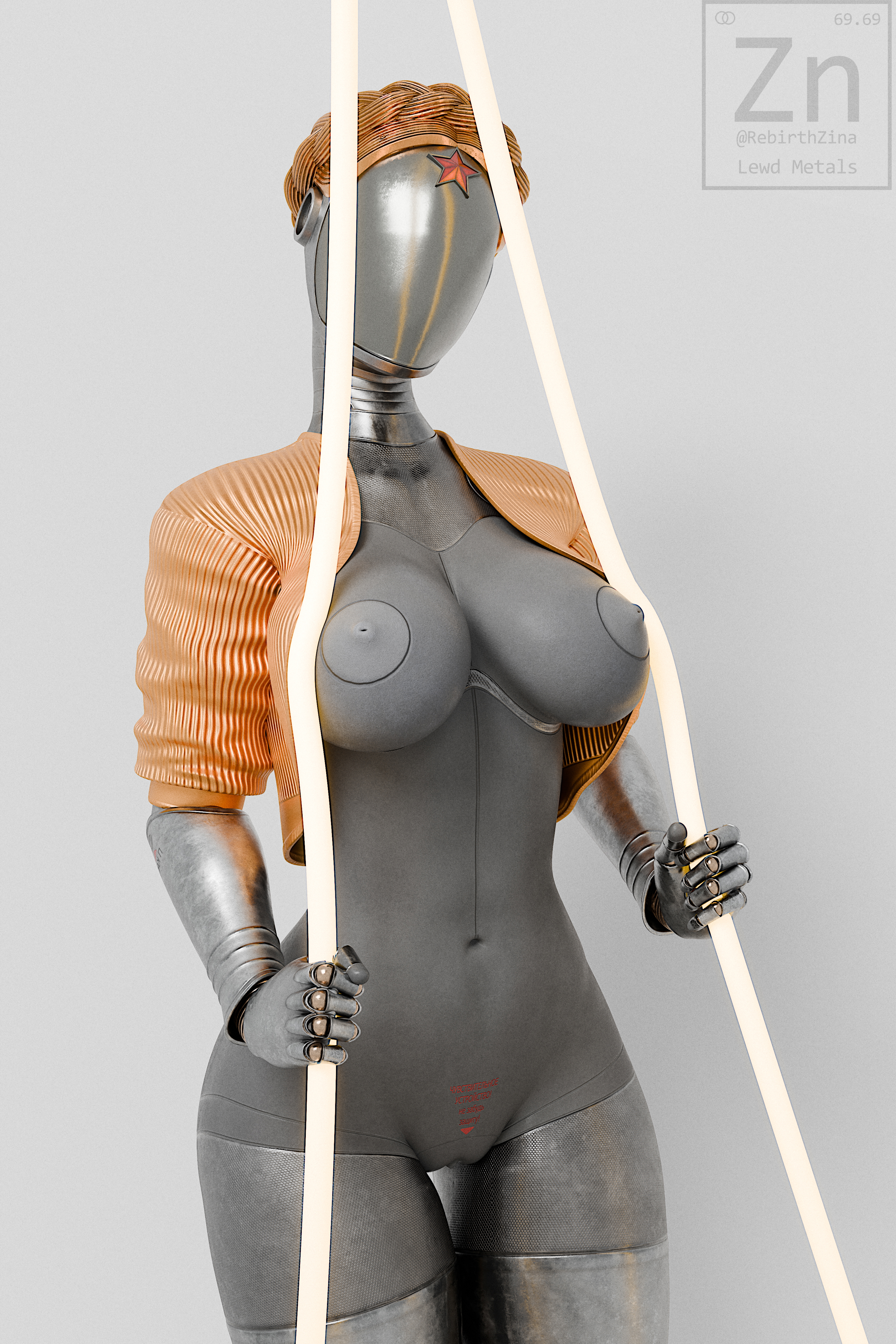 White set. Atomic Heart The Twins (atomic Heart) Posing Showing Her Body 5
