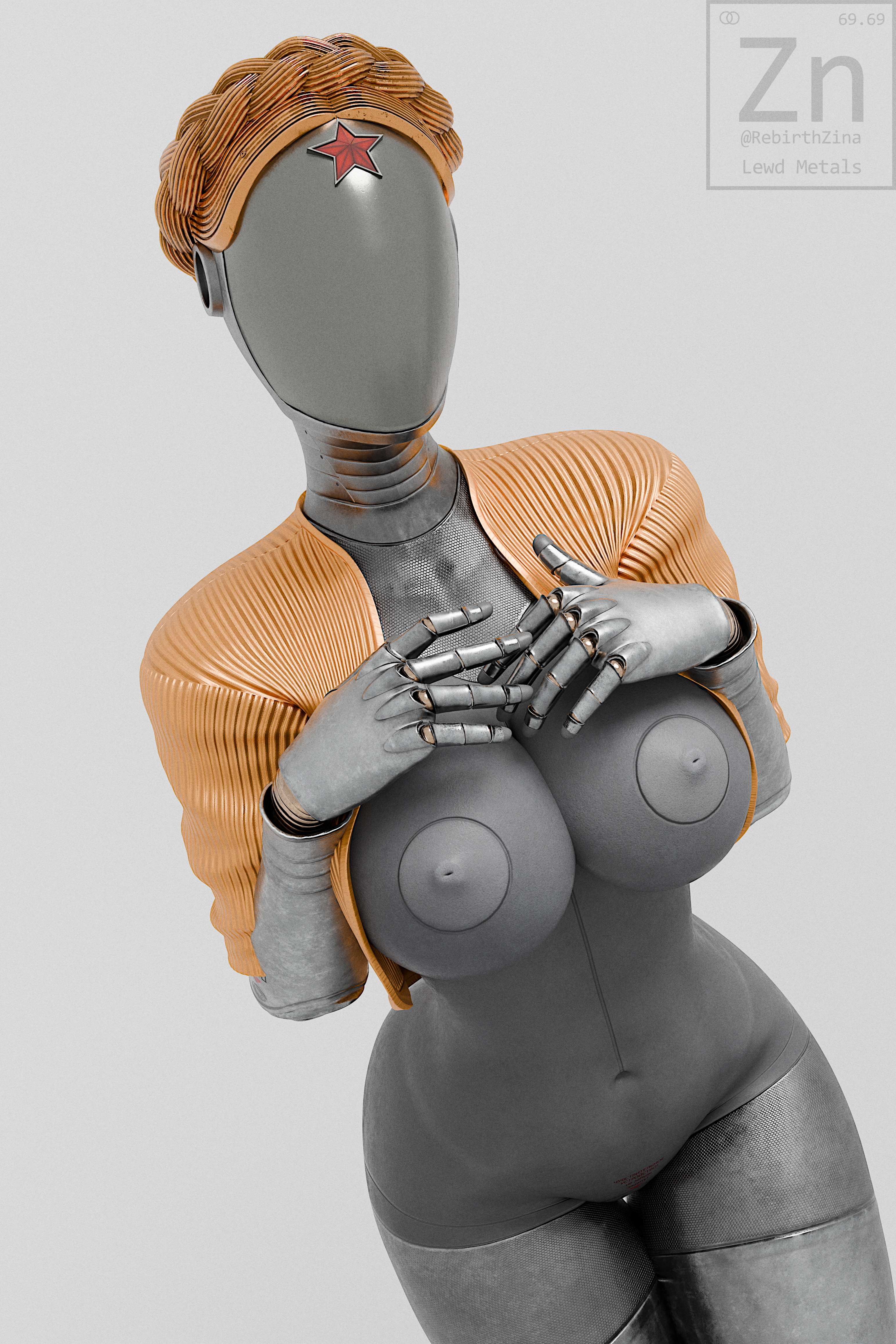 White set. Atomic Heart The Twins (atomic Heart) Posing Showing Her Body 9