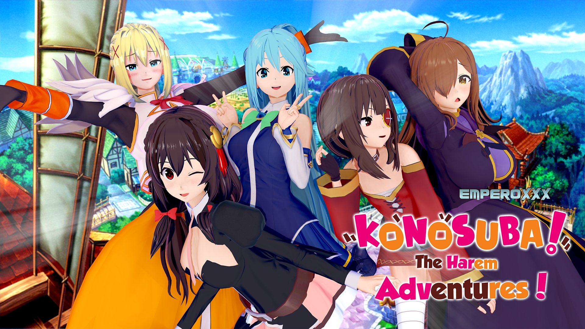 KonoSuba The Harem Adventures v2.1 is finally out on my Patreon! Go check it out!!! Konosuba Aqua Megumin Anime Hentai 3d Porn Sexy