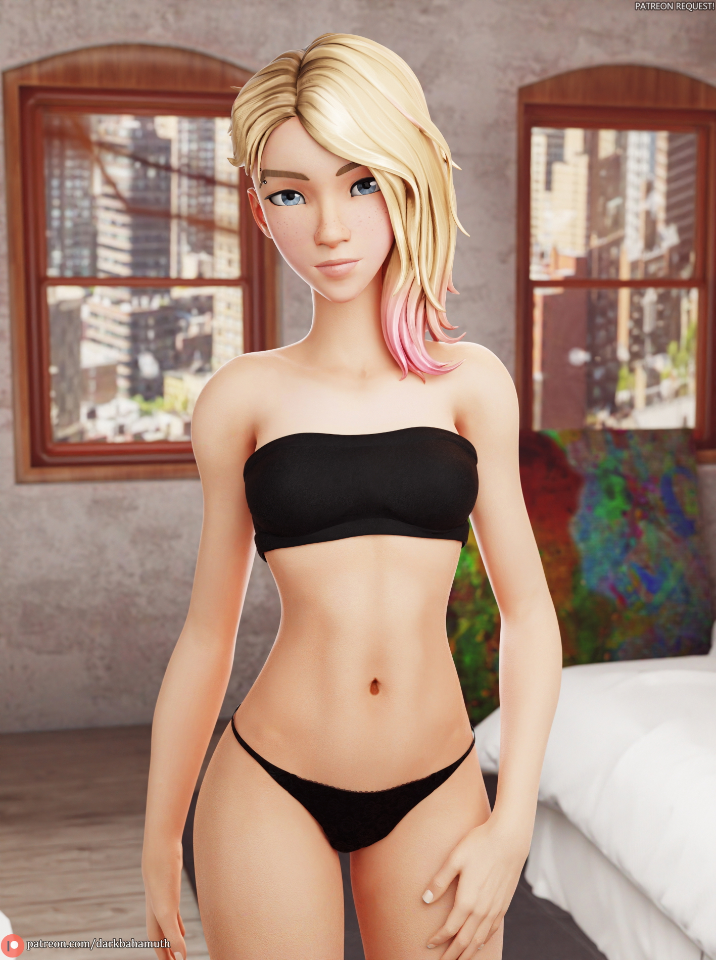 Gwen pinup | Chosen by a patron! Gwen Stacy Intothespiderverse Marvel Fortnite 