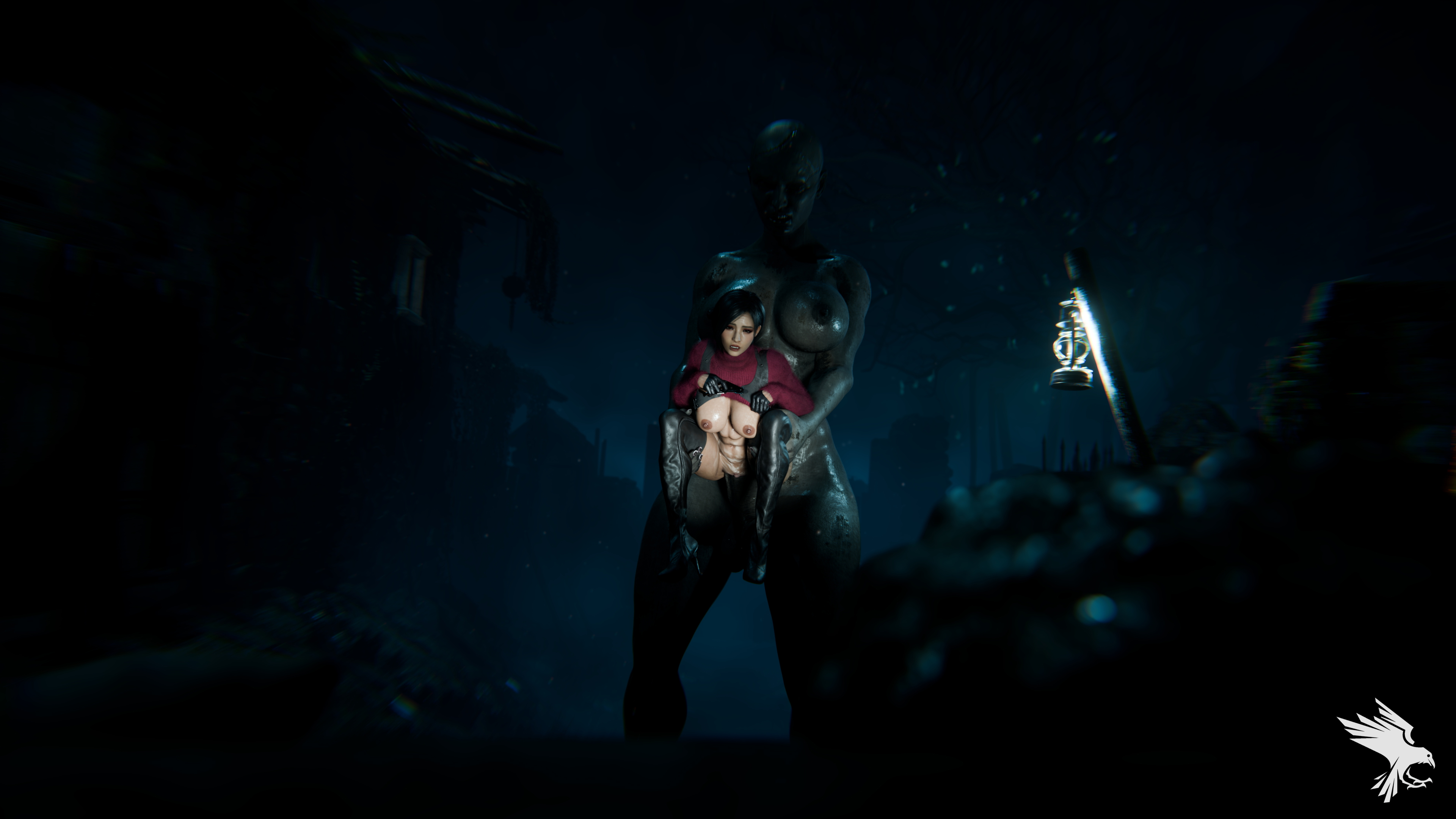 [WIP] Ada Wong x Villager Resident Evil 4 Ada Wong Futanari Size Difference Big Dick Preview Wip