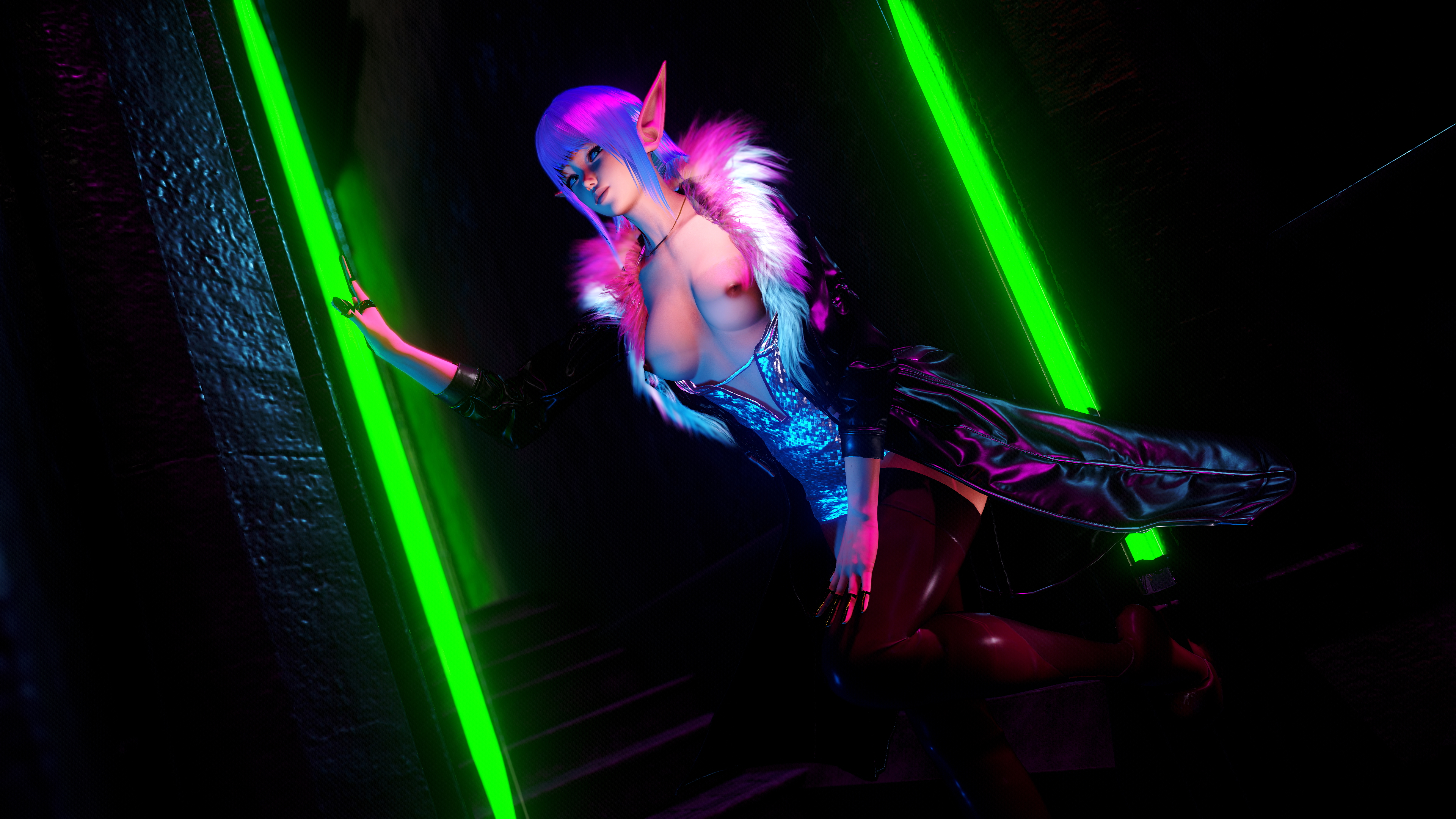 Cyberpunk elf Lyriel