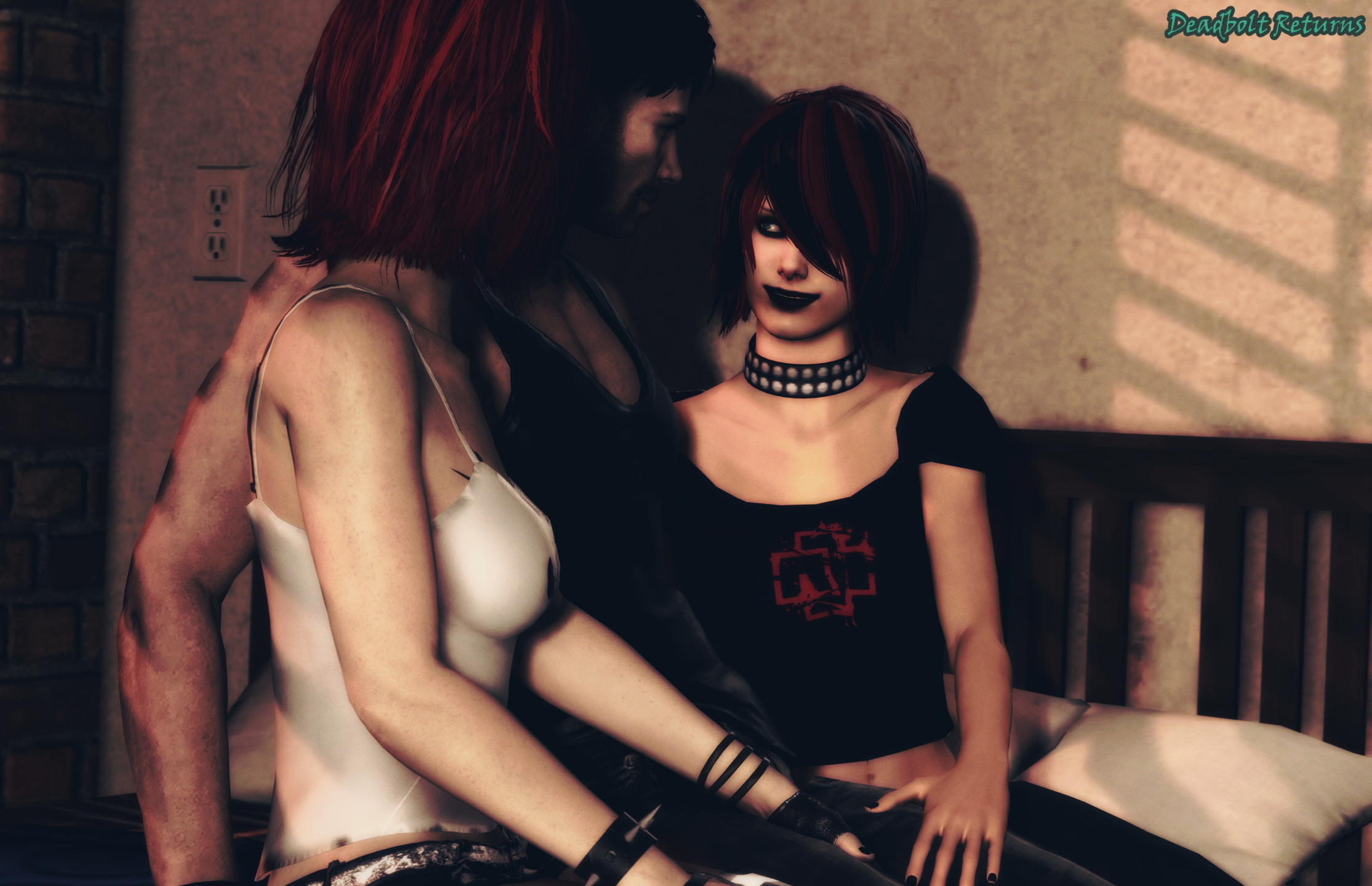 Heather and Chloe Double Up on Damien (Sextape in Hell) Heather Morrison Chloe Glidewell Sextape In Hell Original Character Original Series Sfm Source Filmmaker Rule34 Nsfw 3d Porn 3dnsfw Big Tittied Goth Girlfriend 2