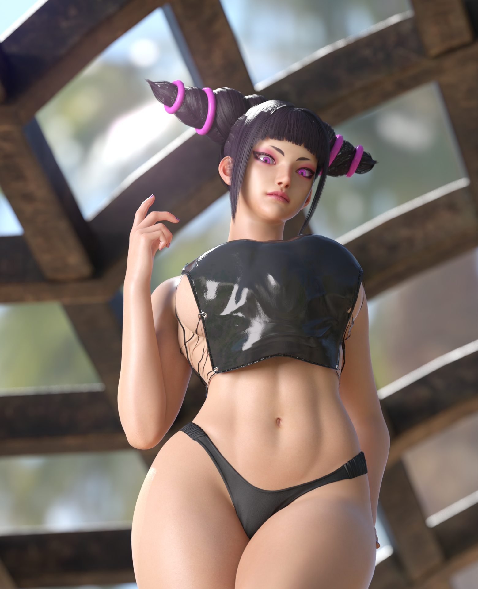 Street Fighter - Juri han Pinup Street Fighter Capcom Juri Han Pose Rule34 R34 Female Only Female Sexy Pinup 3