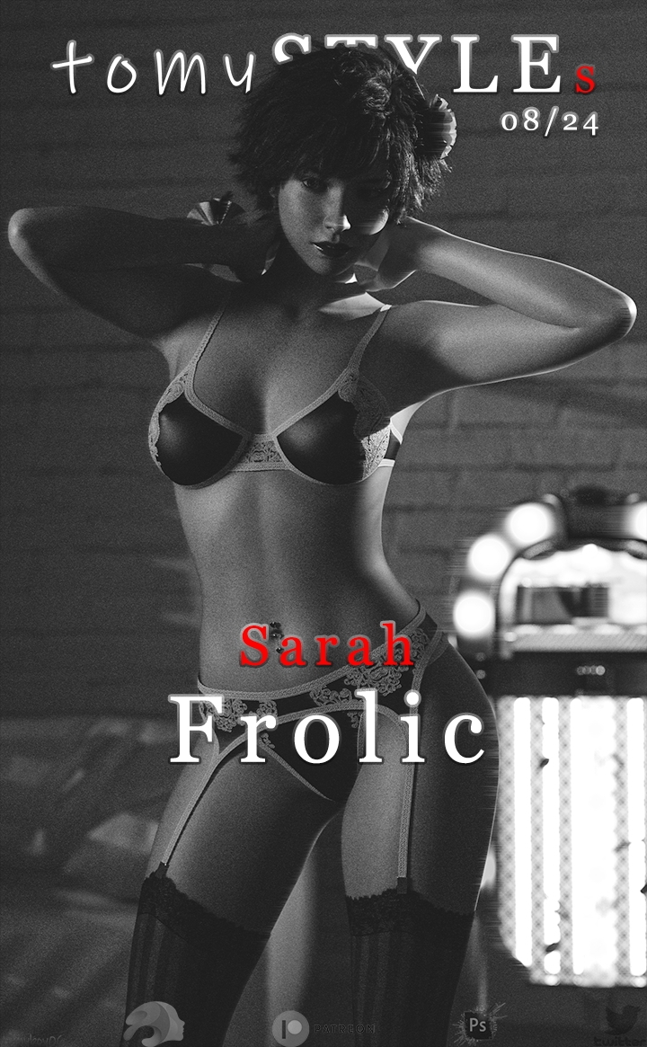 tomySTYLEs Sarah - Frolic  Solo Pinup Black And White