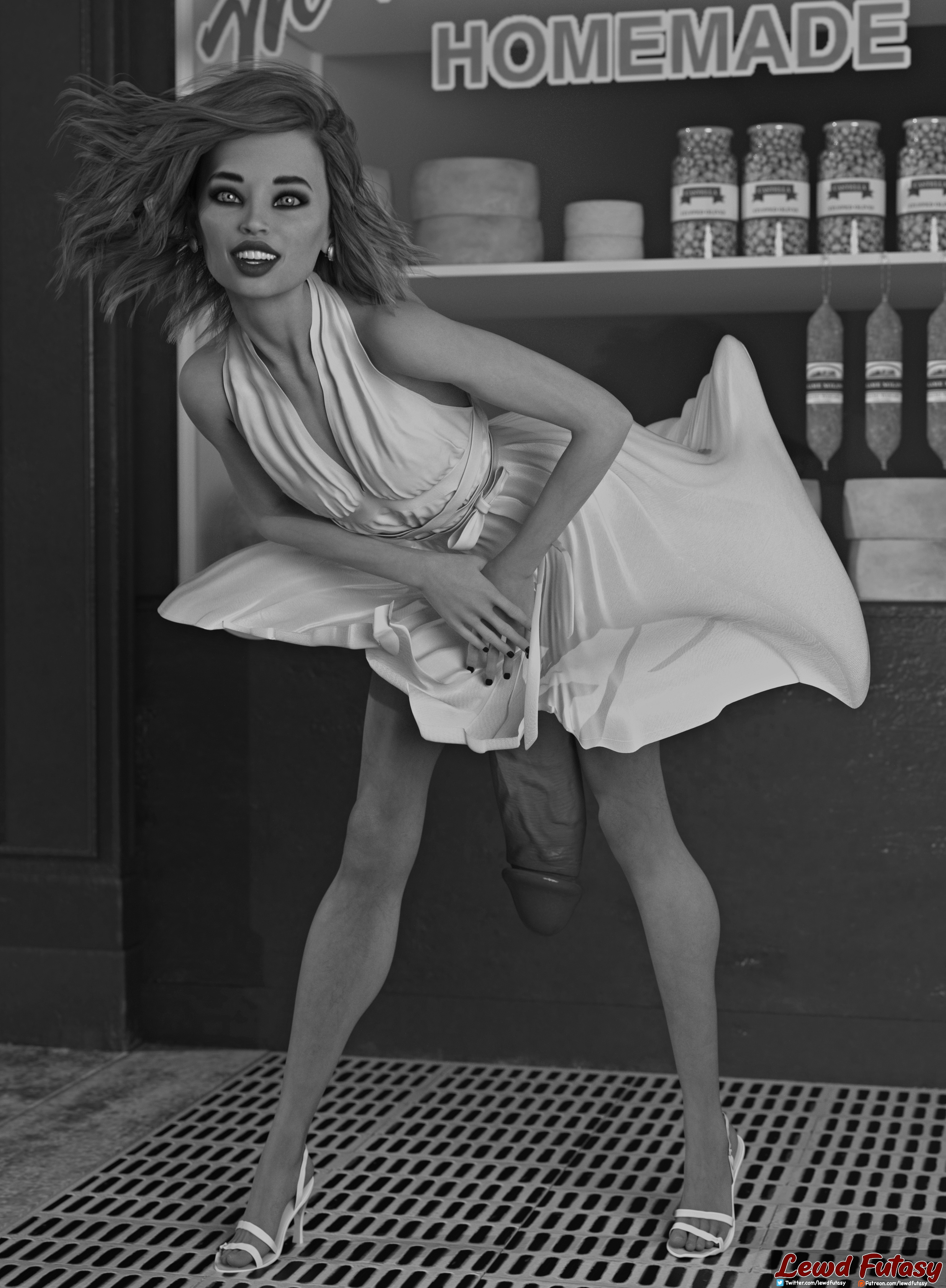 Jill impersonates Marilyn Monroe