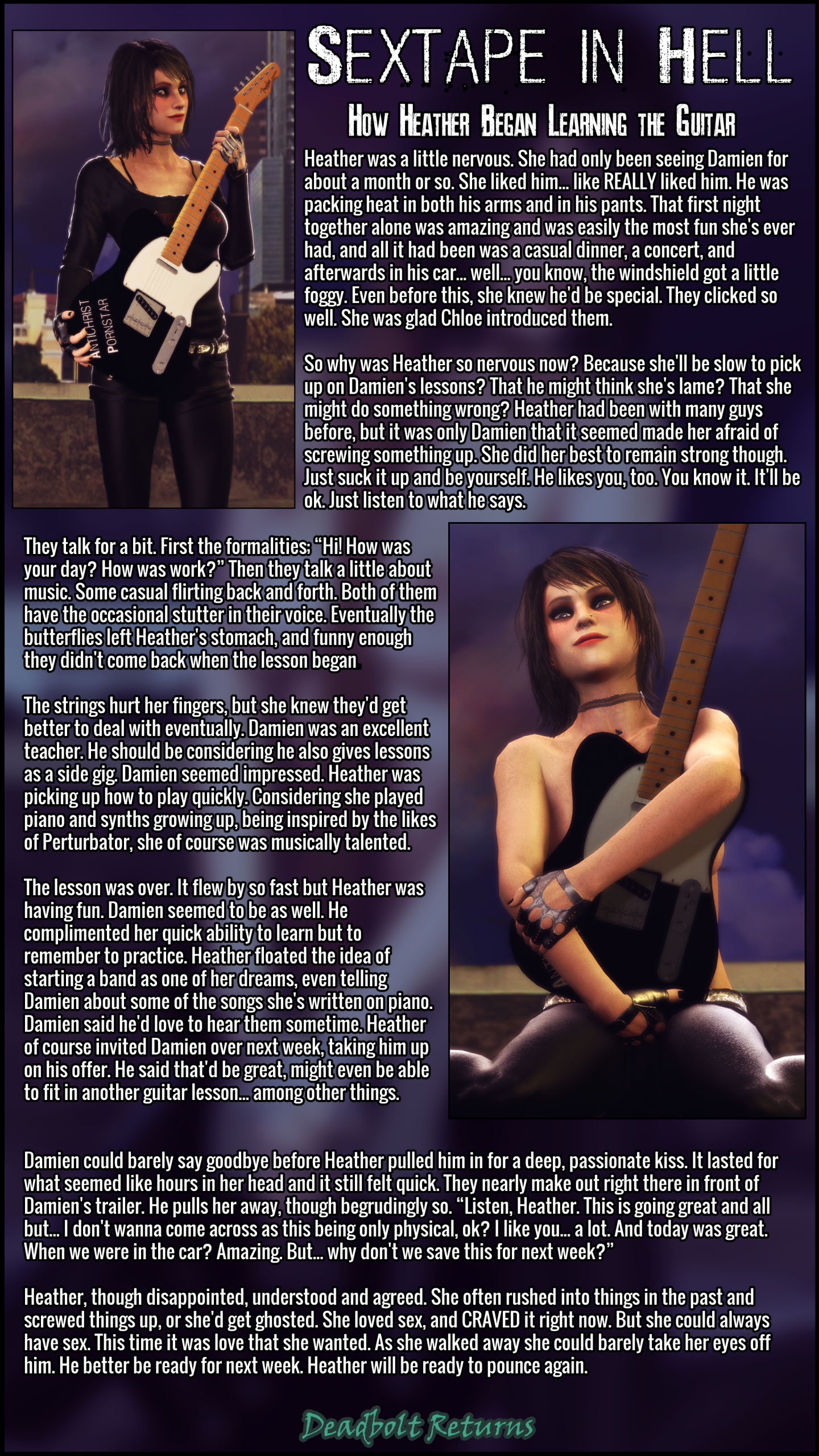 Heather Morrison Guitar Photoshoot Remake + Short Story Heather Morrison Sextape In Hell Rule 34 Rule34 Sfm Source Filmmaker 3d Girl 3dnsfw Big Tittied Goth Girlfriend