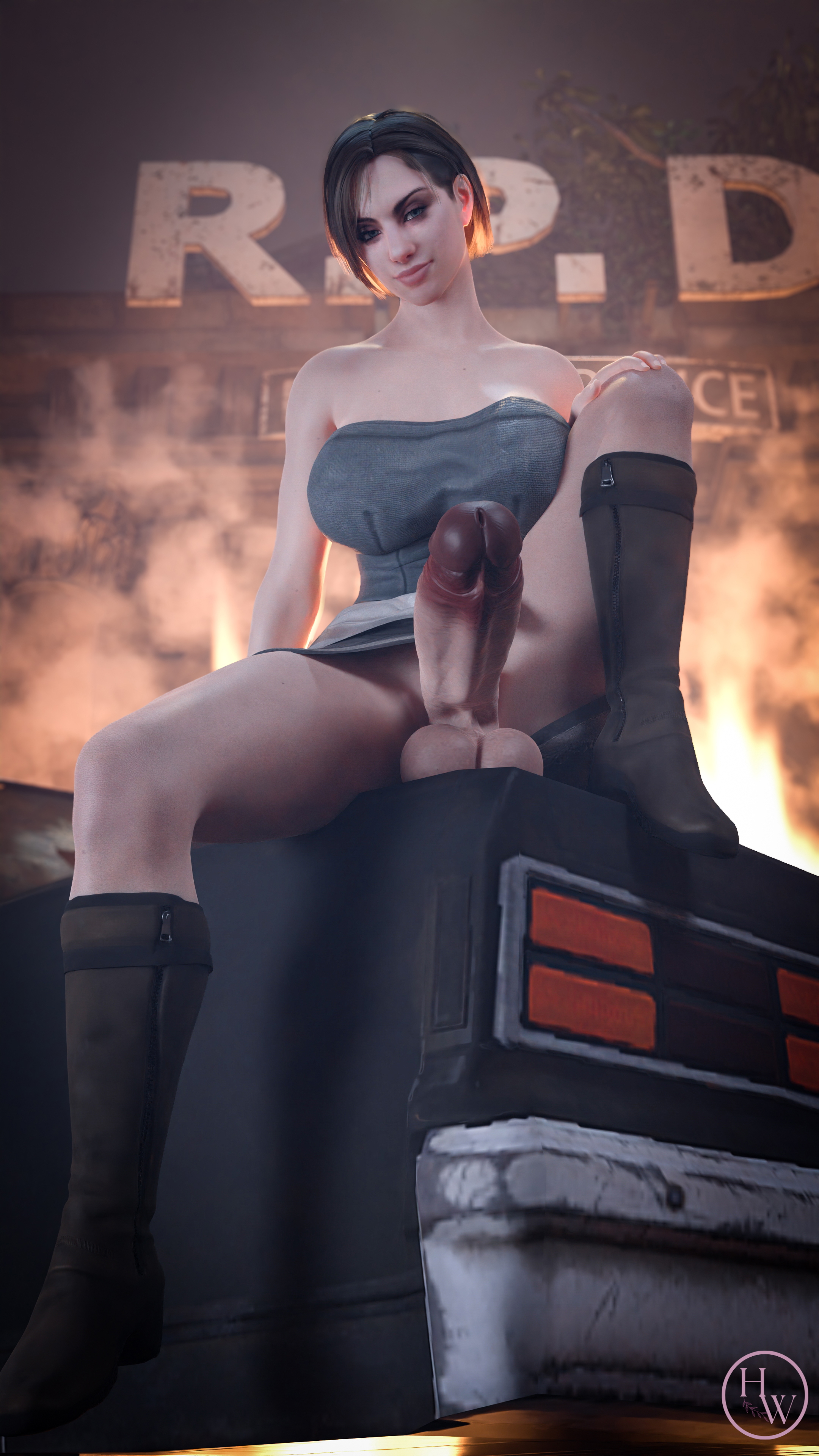 Want some sandwich ? Jill Valentine Resident Evil Futanari