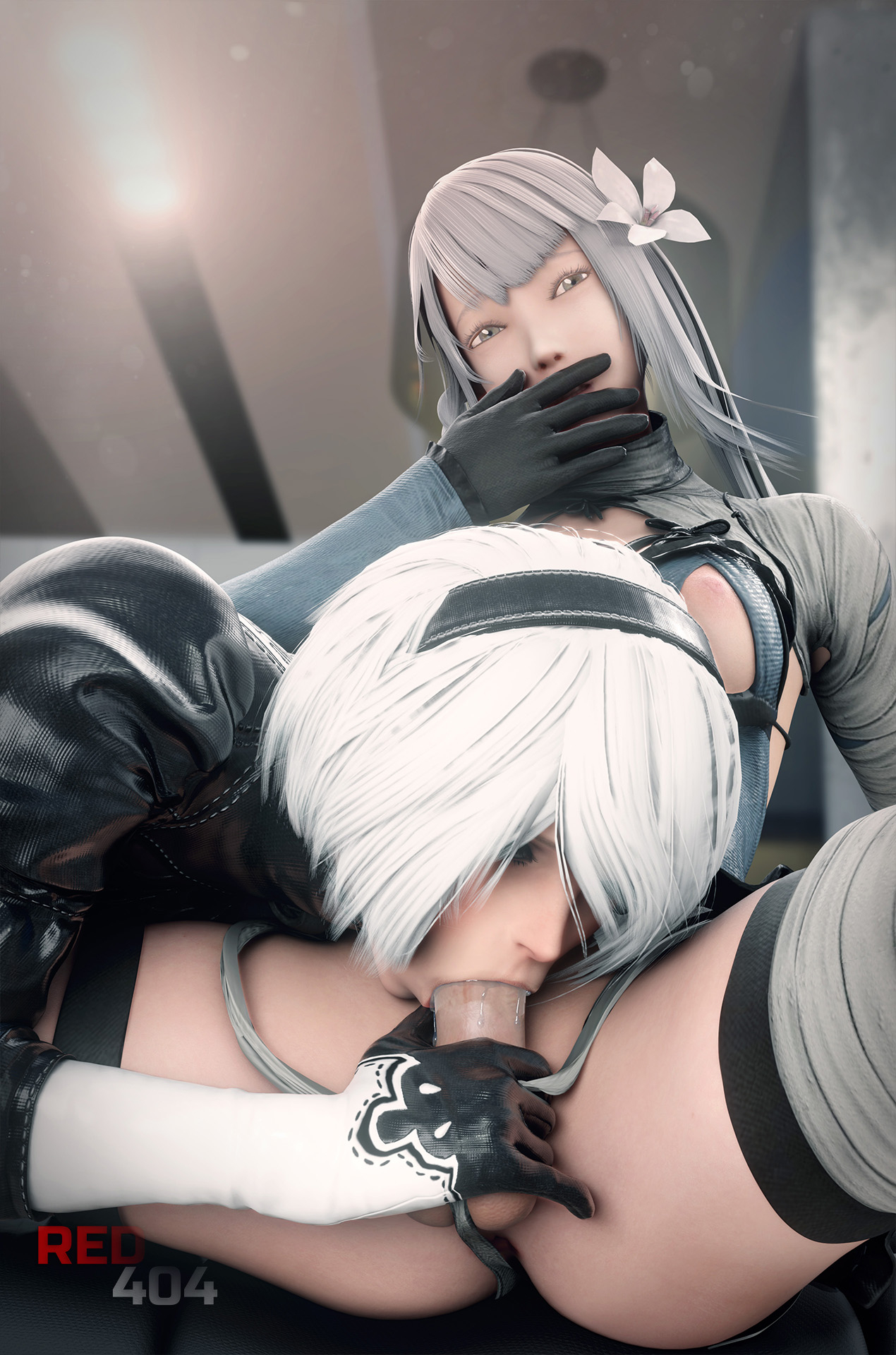 KaineFuta x 2B Nier (series) Nier Automata Nier Replicant 2b Kaine (nier Replicant) Yorha2b Blowjob Cum Cum Covered Deep throat Futa Futanari Sucking Sucking Cock White Hair 12
