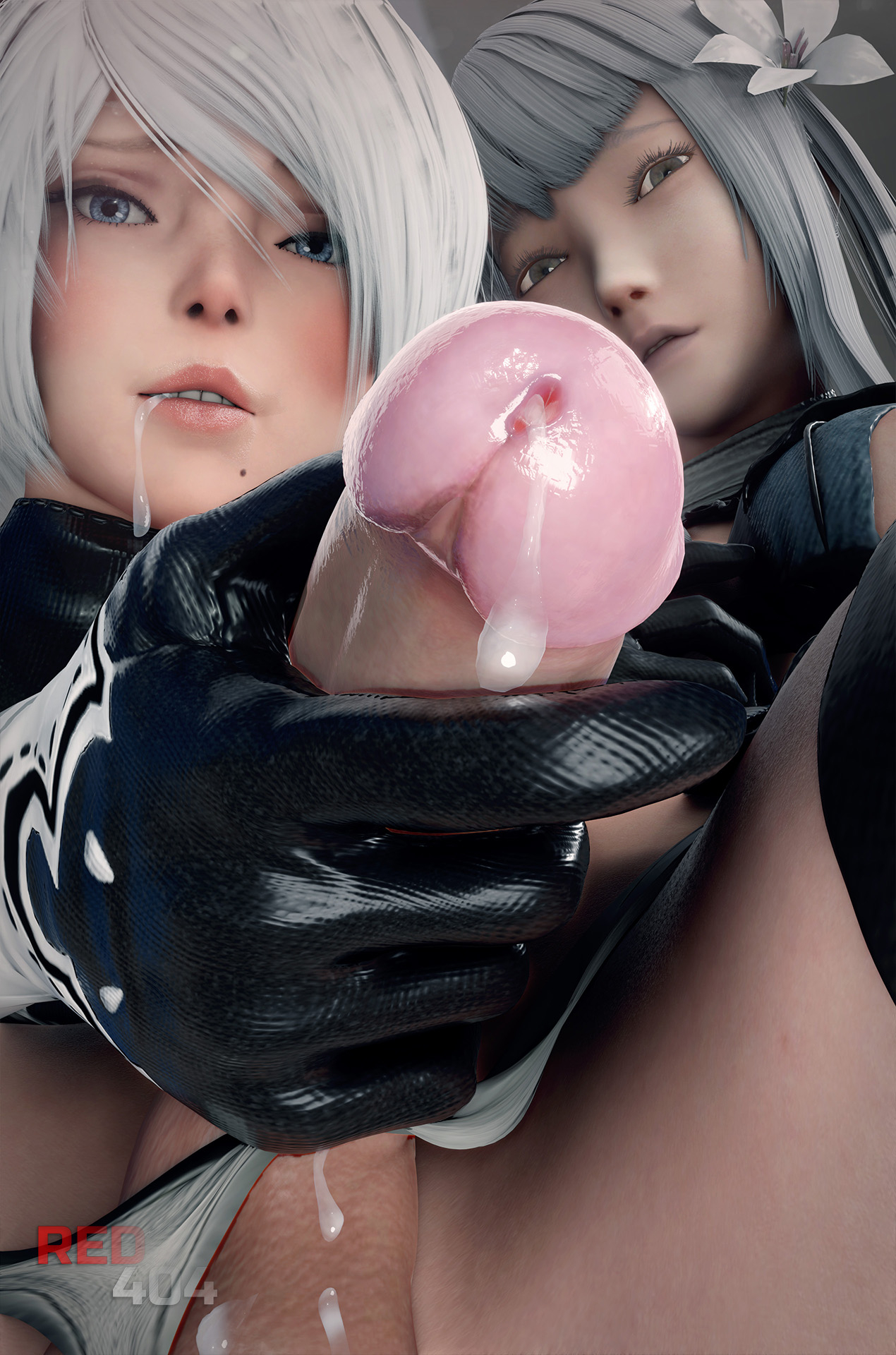 KaineFuta x 2B Nier (series) Nier Automata Nier Replicant 2b Kaine (nier Replicant) Yorha2b Blowjob Cum Cum Covered Deep throat Futa Futanari Sucking Sucking Cock White Hair 18