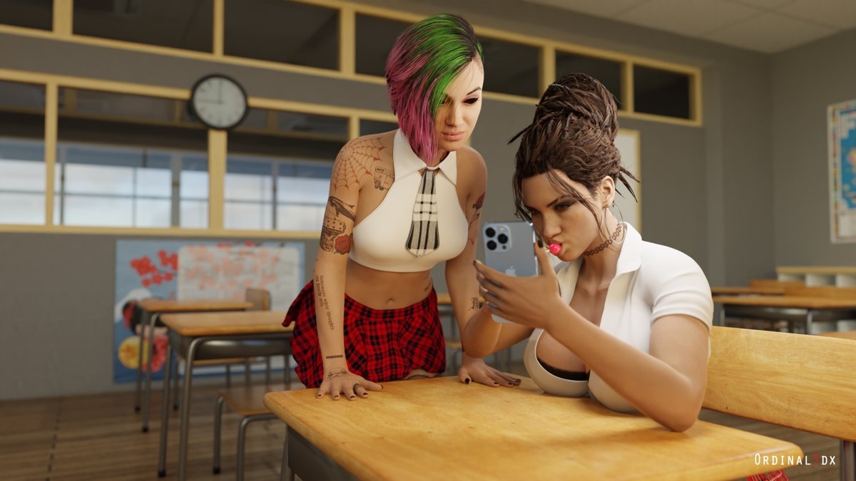 Cyberpunk girls in 3D.  Cyberpunk Rule34 Nsfw