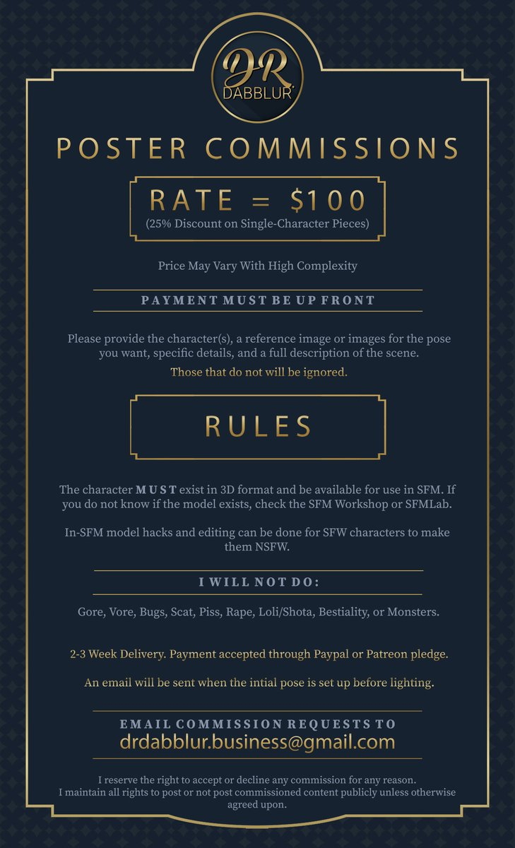 POSTER COMMISSIONS ARE OPEN  Poster
