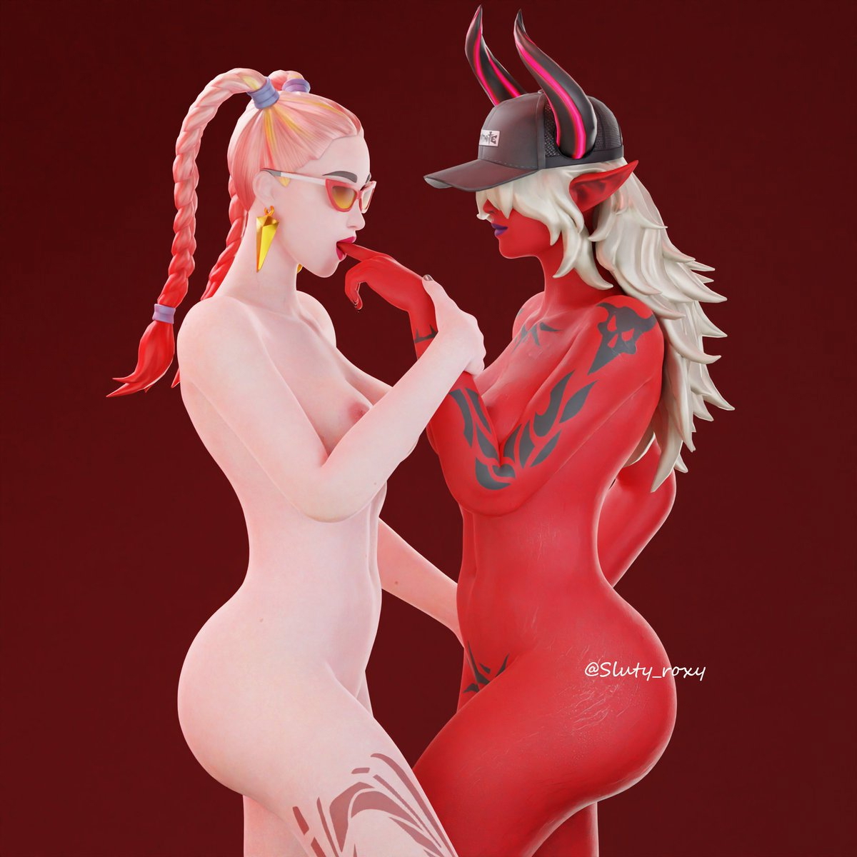 Sabrina and Gehanna Models by XRedEyes  Fashion Beauty