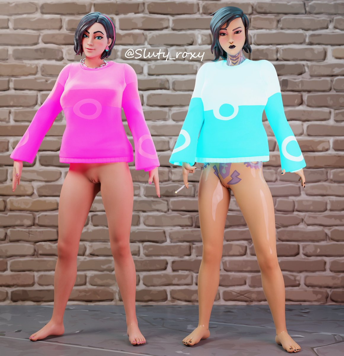 Rox and Jules in Comfy Hoodie Models by The_Lewdrex Rox 