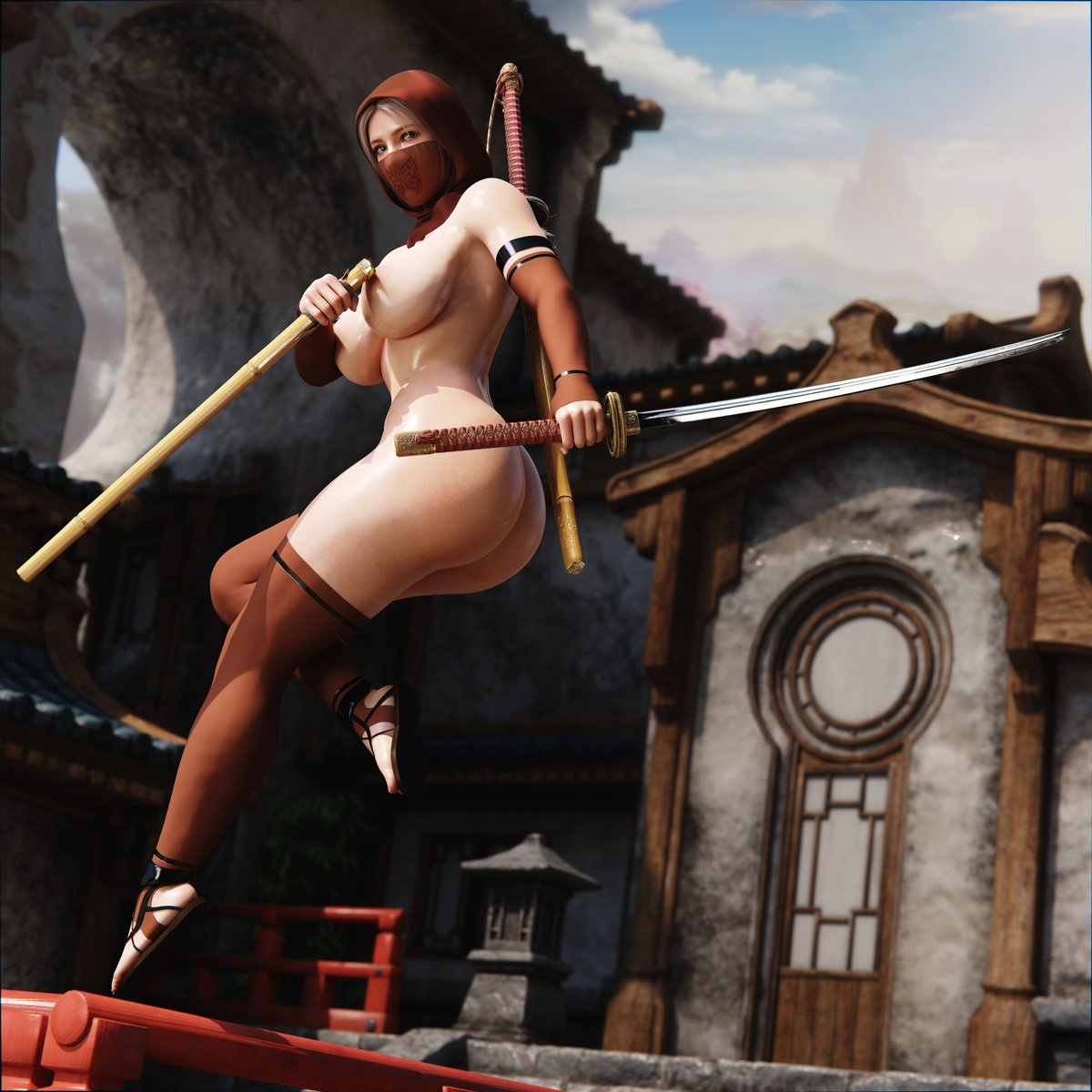 Templar Assassin Skyarsenic pixiv 3DCG 3DX OC DAZ3D Blender render  
