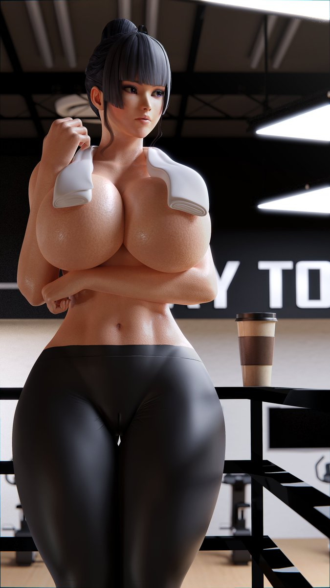 Nyotengu Break Time Skyarsenic pixiv Stay hydrated 3DCG Nyotengu DOA Blender render  Anime Character Art Fantasy Gaming
