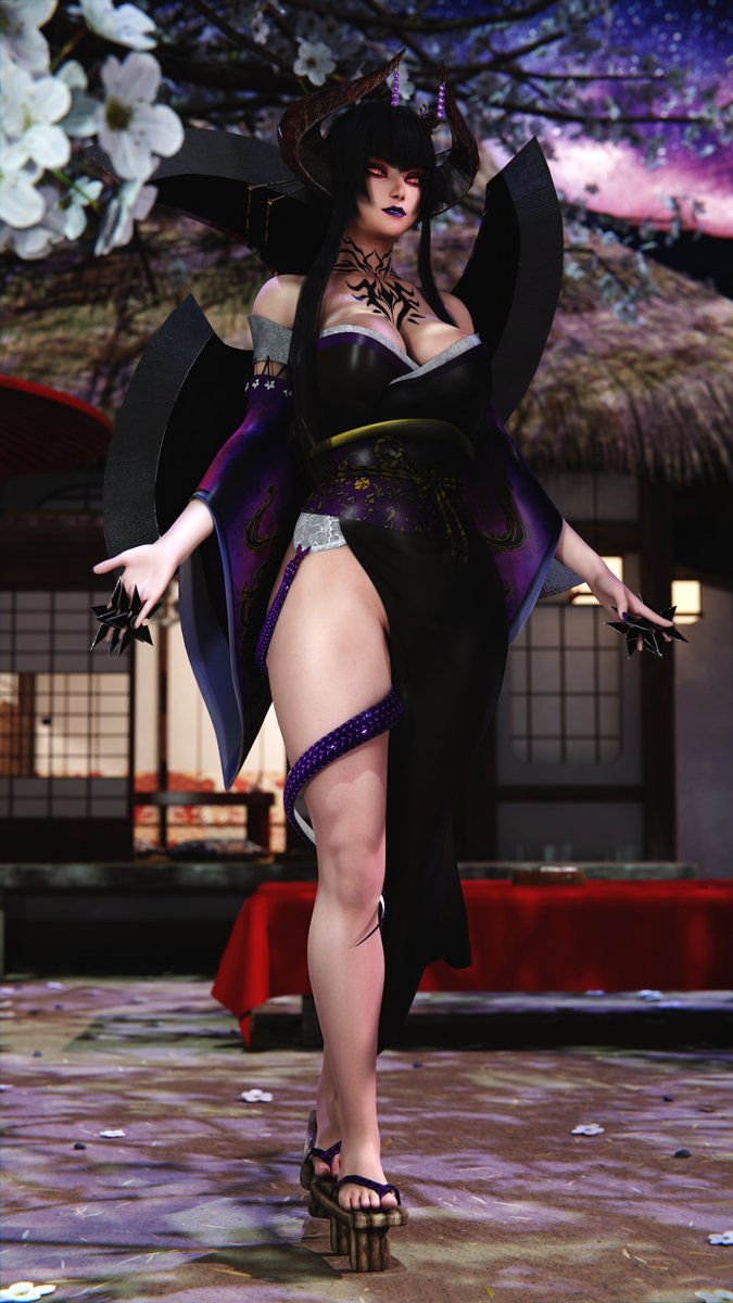 Kunoichi Eliza Skyarsenic at pixiv 3DCG Eliza TEKKEN7 Blender  Kunoichi