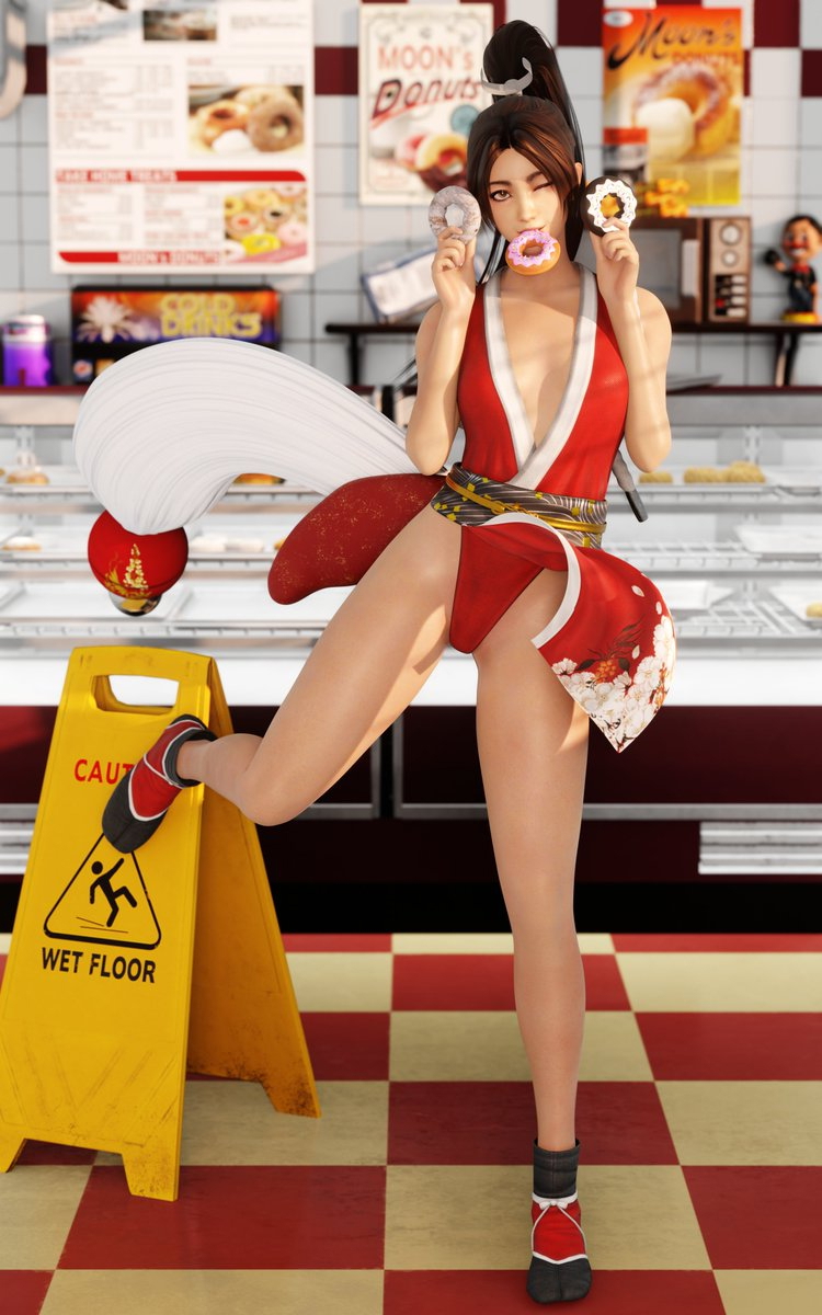 Mai Shiranui & Donuts Skyarsenic Pixiv Mai Shiranui 