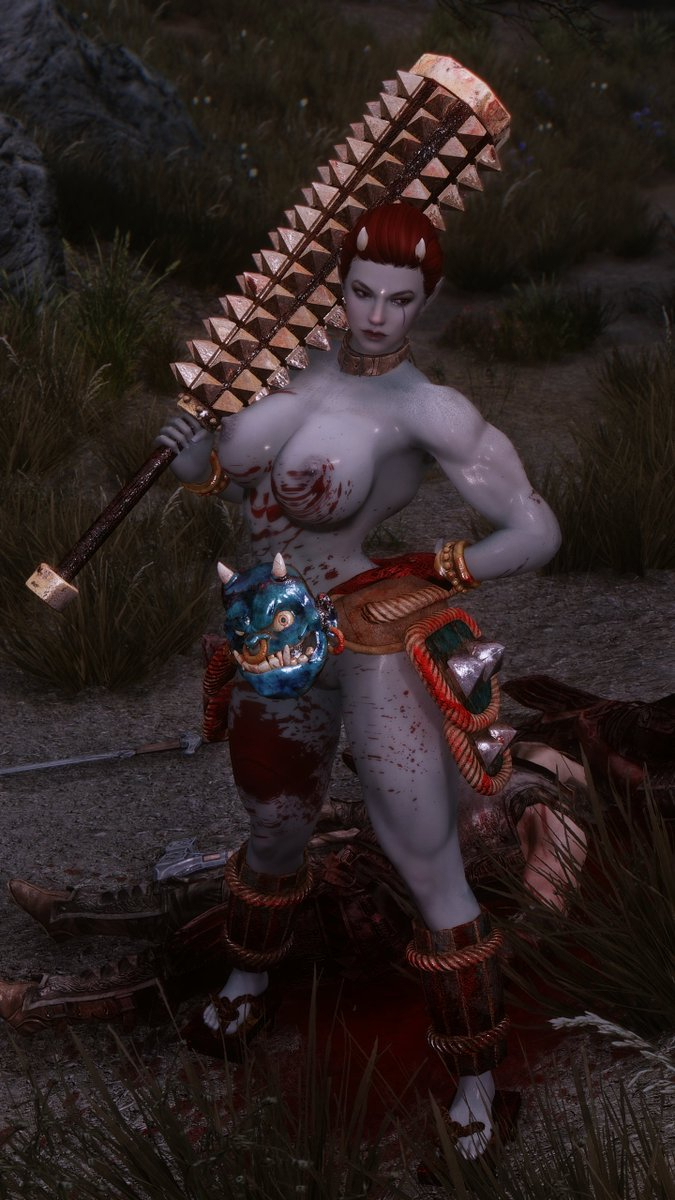 Oni Skyarsenic Pixiv Modded Skyrim NSFW  Oni Sky Nsfw