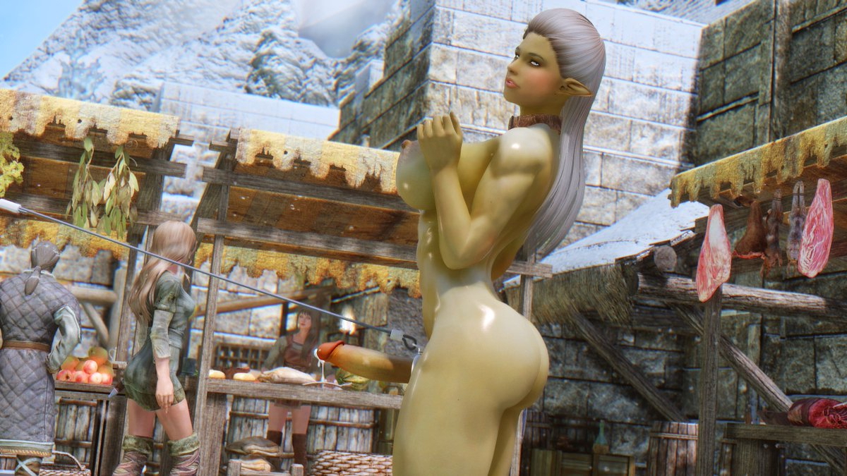 Leashed Skyarsenic Pixiv Modded Skyrim NSFW futanari Skyrim Nsfw Futanari
