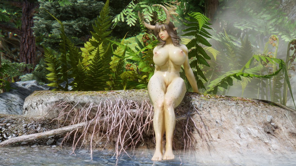 Forest Nymph Skyarsenic Pixiv Modded Skyrim NSFW Nymph Skyrim Fantasy Art Nsfw