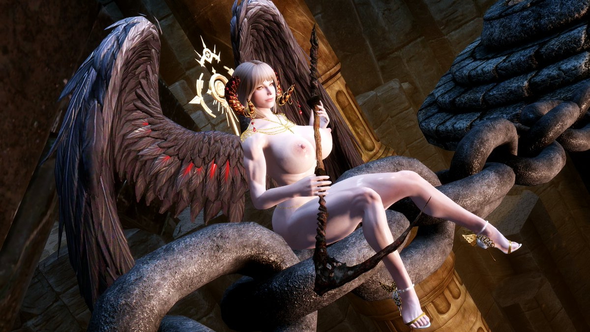 Black and White Skyarsenic Pixiv Modded Skyrim NSFW Skyrim Sky Nsfw
