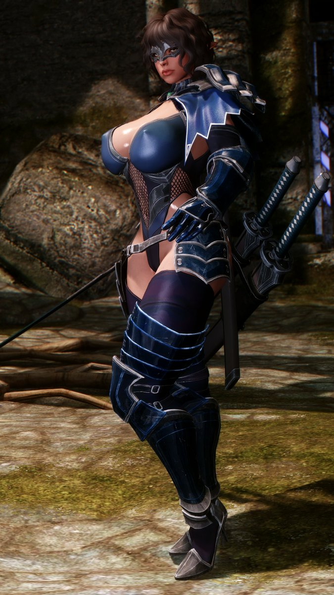 Ryan Reos Dark Elf Blader CBBE UUNP COCO UNNP BHUNP Skyim Modded Skyrim D'ark Elf 4