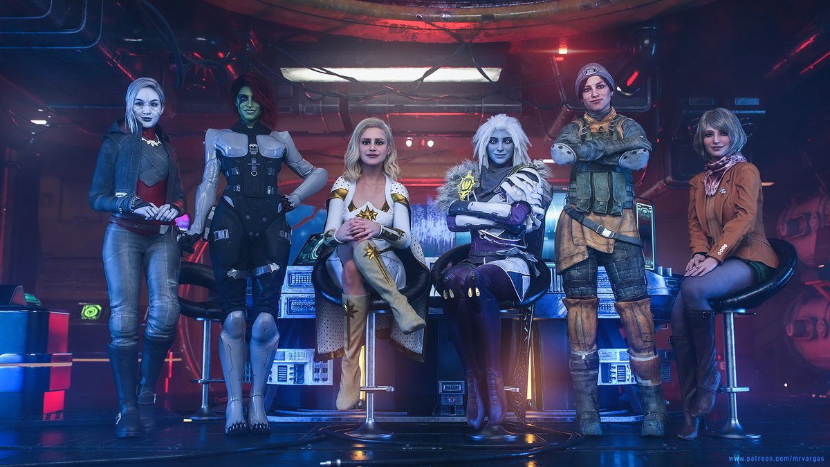  Merrin Gamora Starlight Mara Anna and Ashley Commissioned Render  Merrin Gamora Mara Anna Ashley Game Render