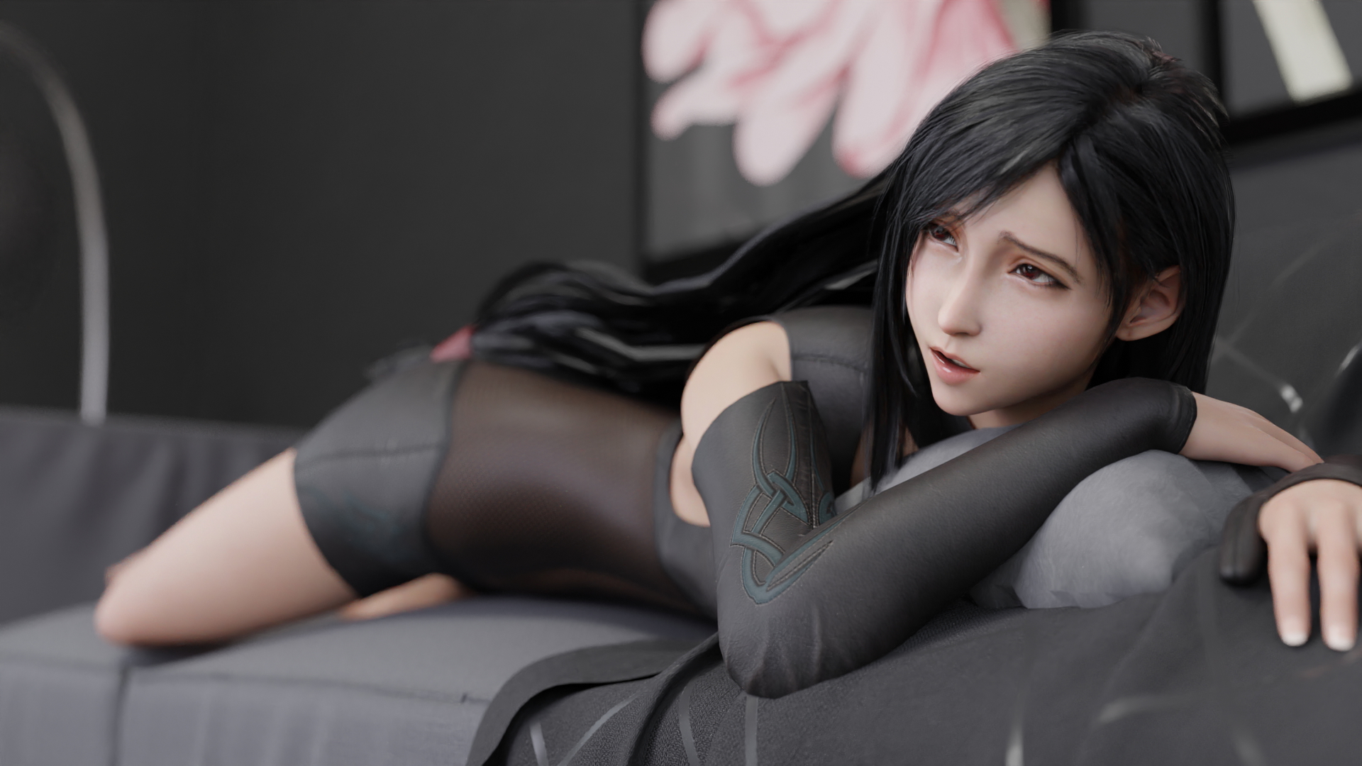Tifa Lockhart Tifa Lockhart Final Fantasy 7 Remake Final Fantasy VII Anime Sexy Solo Outfit Nude Breasts 5