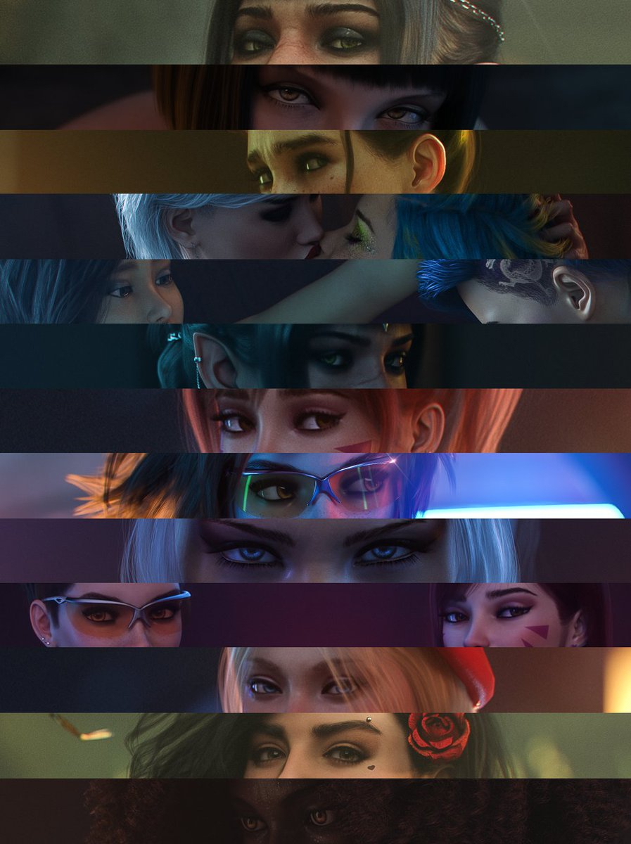 November 2023 Patreon Content Featuring Shadowheart  Tracer  DVa  Black Cat  Cammy White  Ellie Williams  Desiree  Catalina  Gaia and More Shadowheart Tracer D.va Black Cat Cammy Ellie Patreon Renders