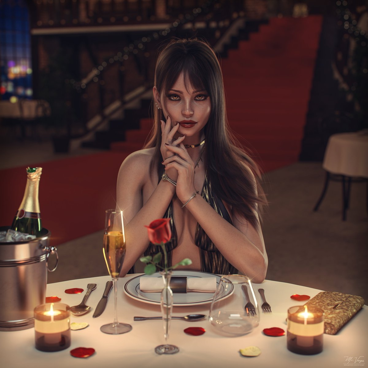 Dinner with Skylar  Render