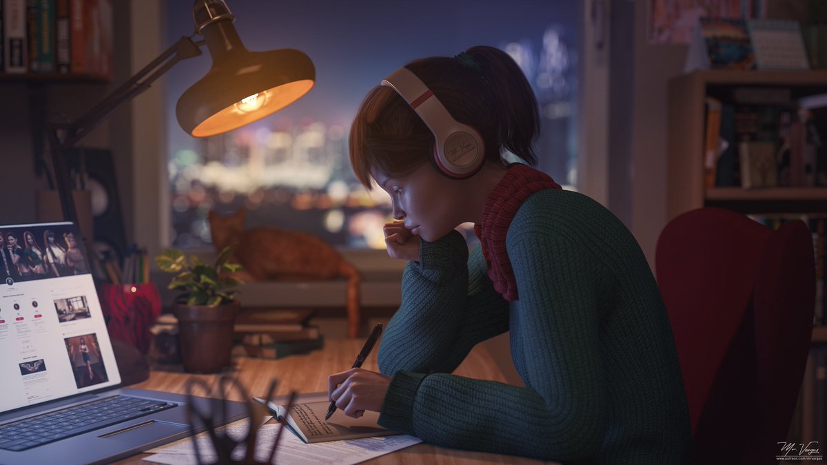 Priscilla as Lo-Fi Girl Priscilla Render