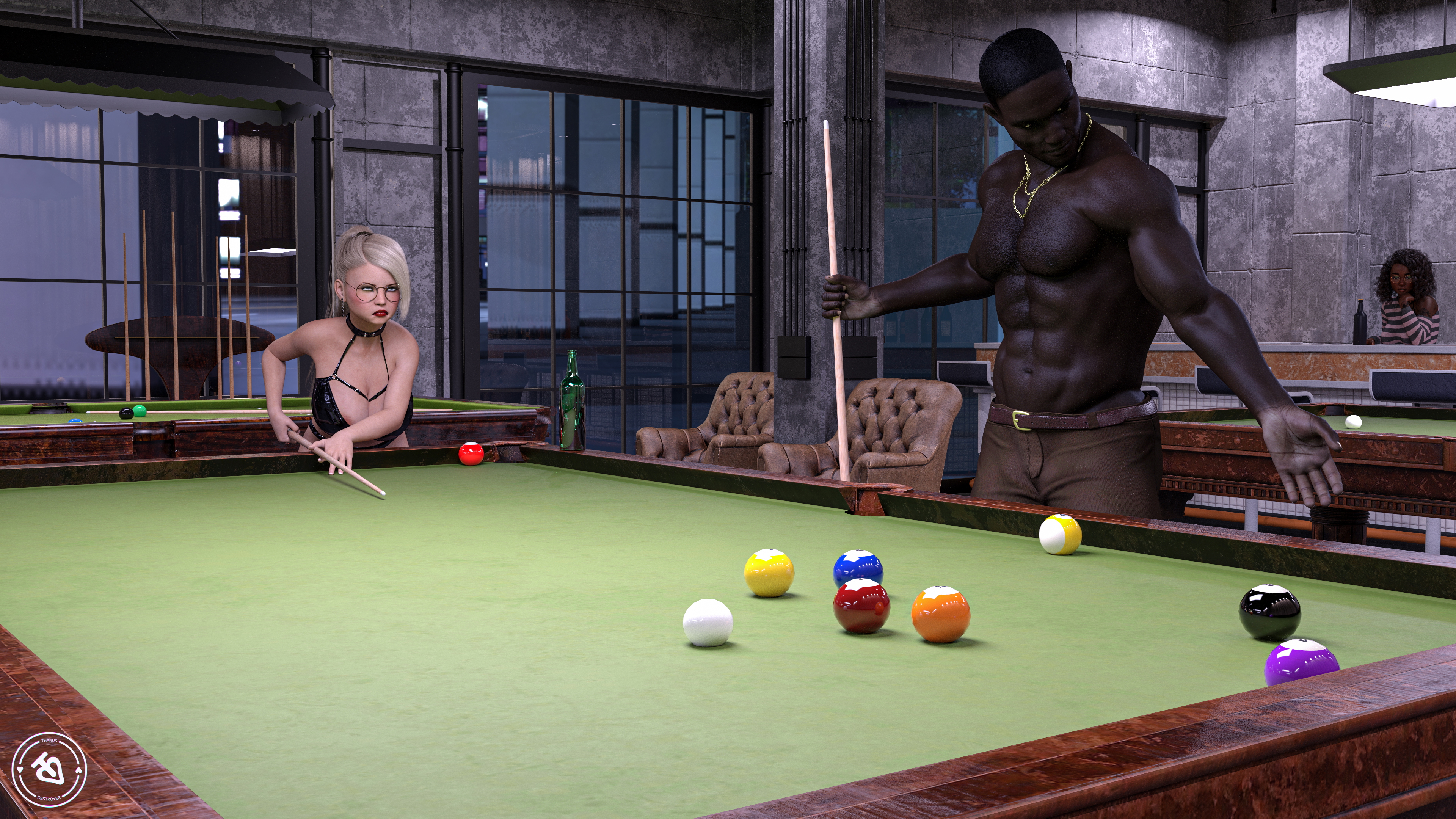 A chance to equalize  but she biffed it  too busy thinking about their interracial romance. And his huge cock.