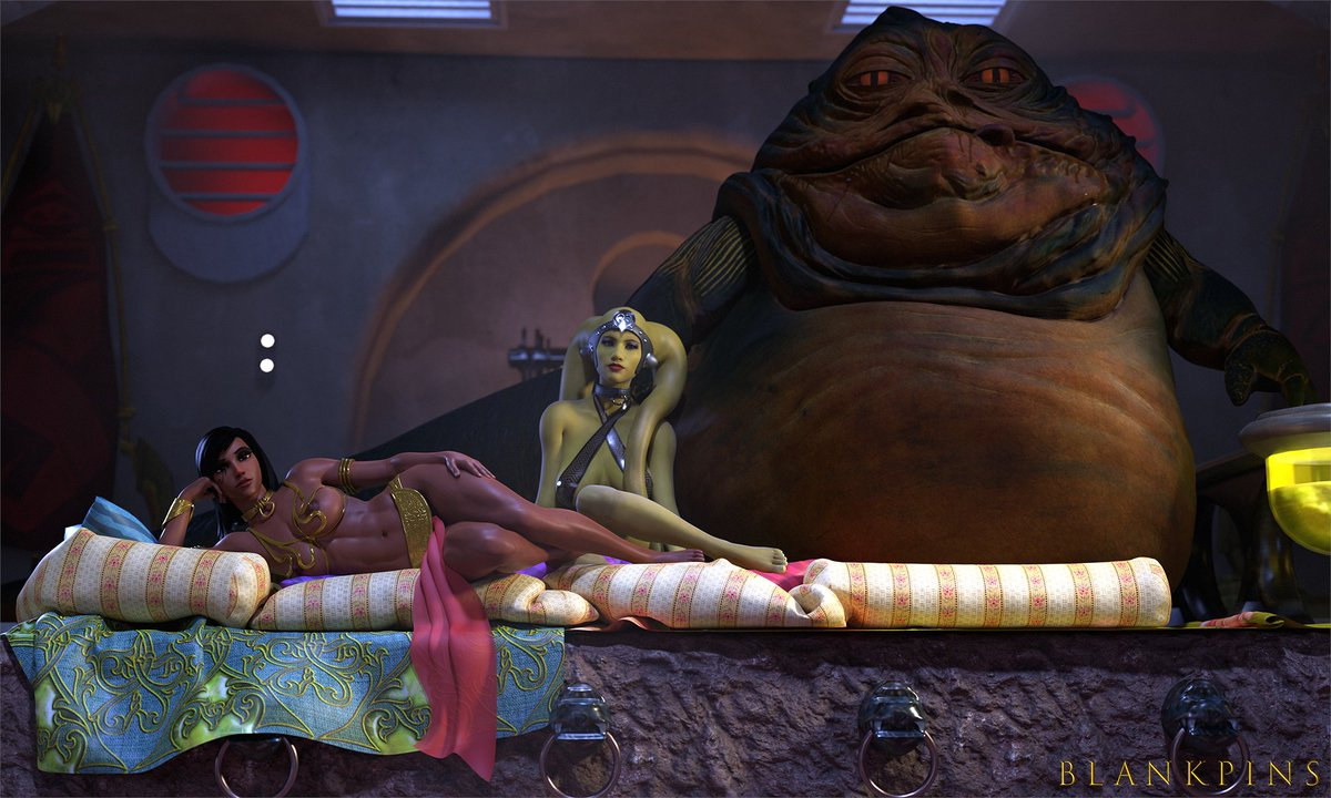In Jabbas Palace 1 Featuring Pharah Jabba Pharah Starwars Overwatch 