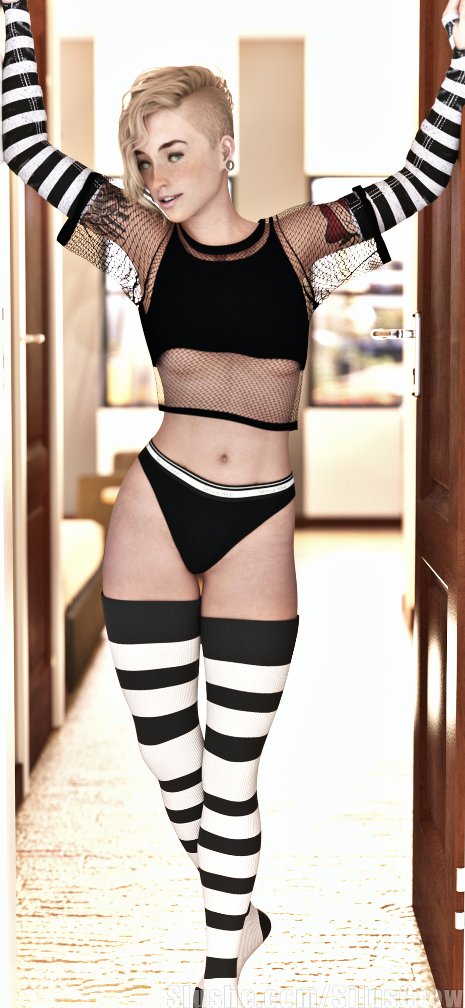 Erin - Gloves and Socks Original Original Character 3d Girl Anal Anal Creampie Fingering Fingering Pussy Cum Cum In Ass Creampie Gloves Thigh Highs Punk Skater Tomboy Tattoo Pinup Couch 1boy1girl 6