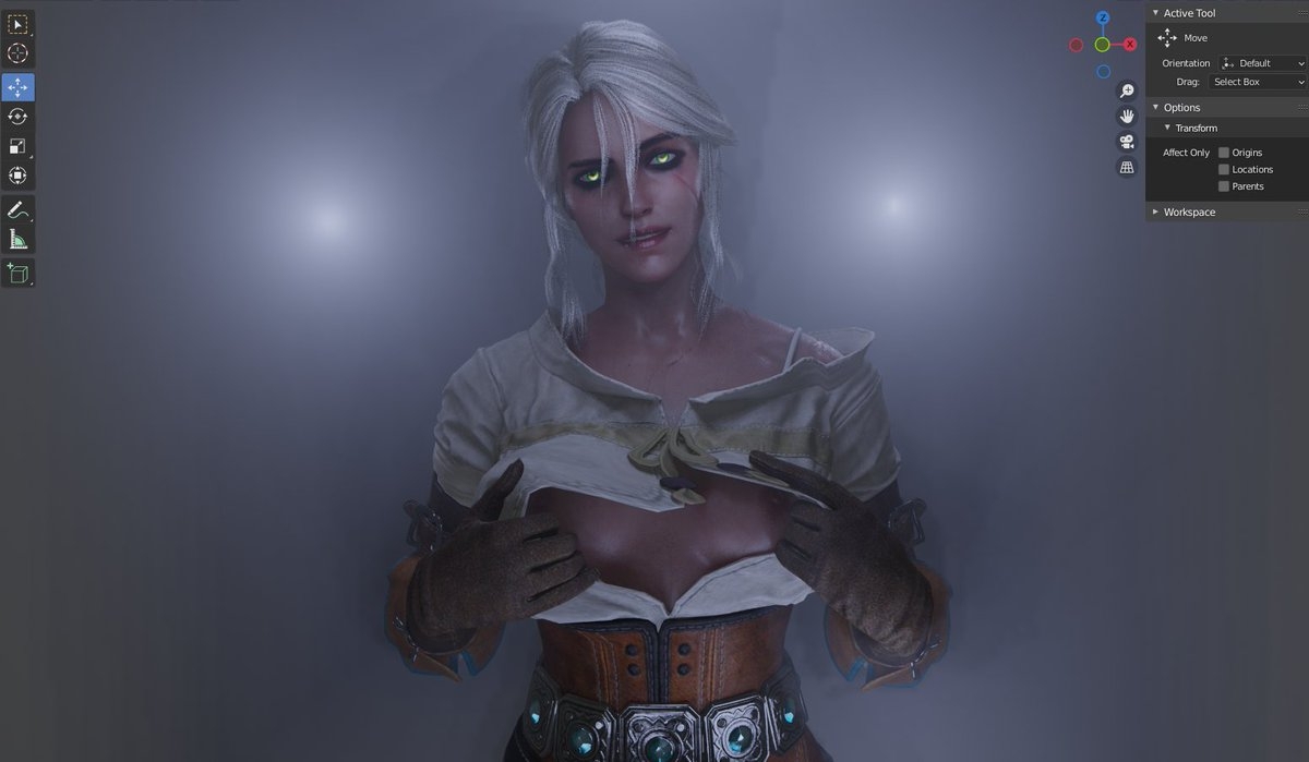 Exciting Experiment with Eevee in Cycles Ciri (The Witcher) 