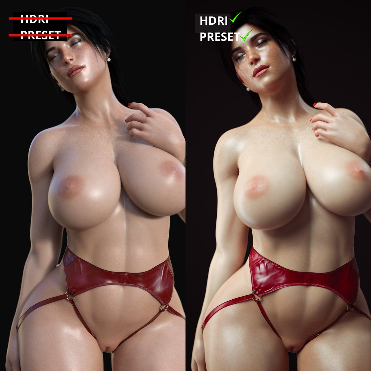 Daz Studio tutorial best quality for beginners  Female Girl Naked Sexy Hot Big Tits Big Breast Render Perfect Body