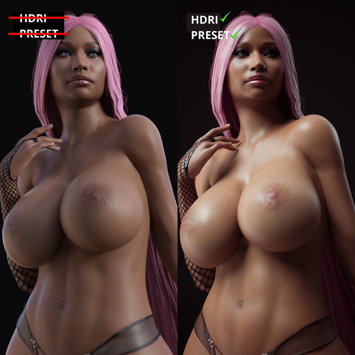 Daz3d tutorial simple tips for beginners  Female Girl Naked Sexy Hot Big Tits Big Breast Render Perfect Body