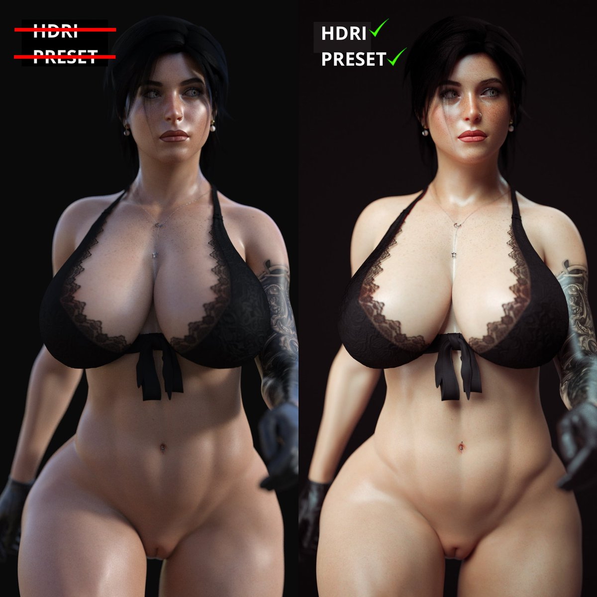 Daz3d Tutorial Simple Tips for Better Skin Look for Beginners  Female Girl Naked Sexy Hot Big Tits Big Breast Render Perfect Body