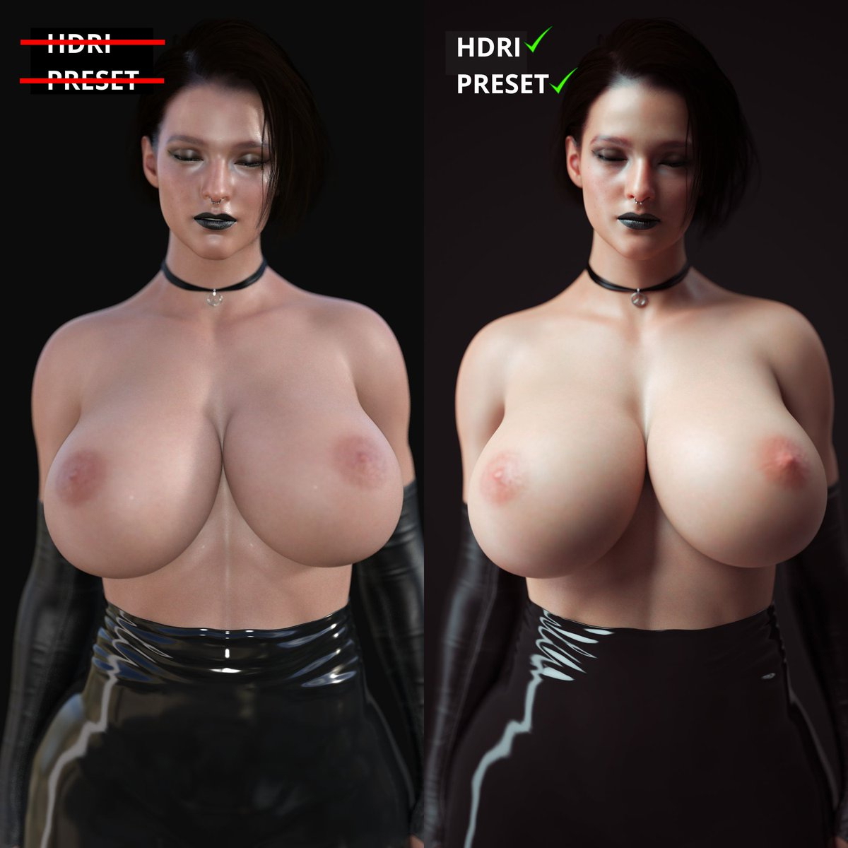 Daz3d Tutorial Simple Tips for Better Skin Look  Female Girl Naked Sexy Hot Big Tits Big Breast Render Perfect Body