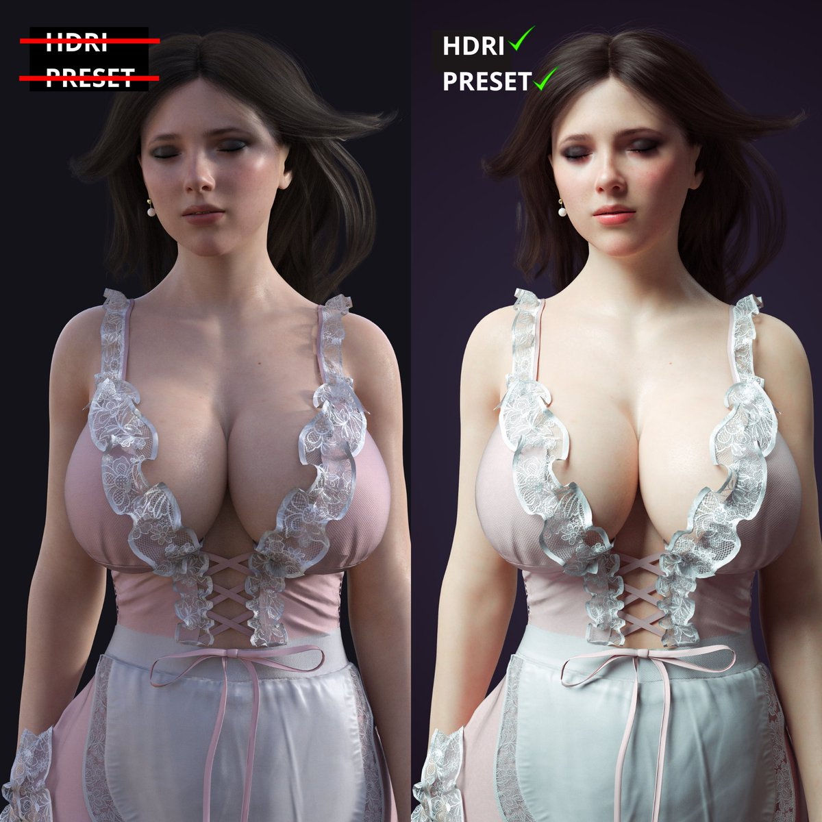 DazStudio How to Get Better Results for Beginners  Female Girl Naked Sexy Hot Big Tits Big Breast Render Perfect Body