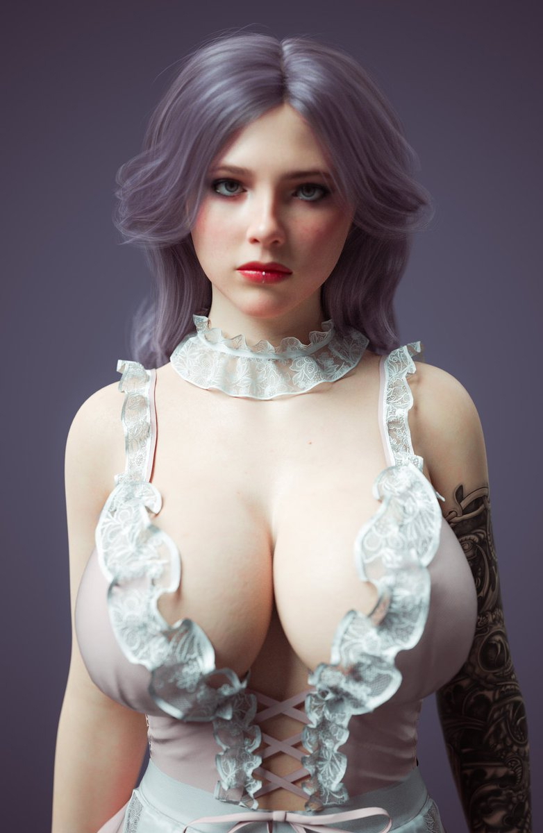 Candlelight Glow  Female Girl Naked Sexy Hot Big Tits Big Breast Render Perfect Body